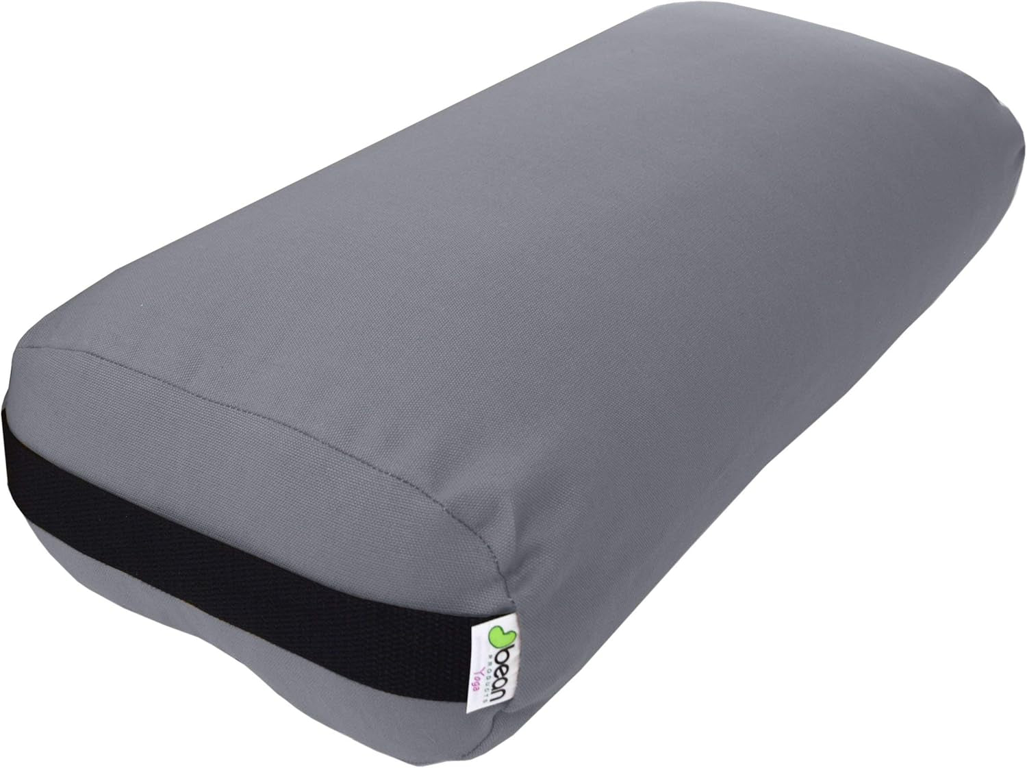 Yoga Bolster - Handcrafted in the USA with Eco Friendly Materials - Studio Grade Support Cushion That Elevates Your Practice & Lasts Longer - Rectangle, Cotton Stone Gray