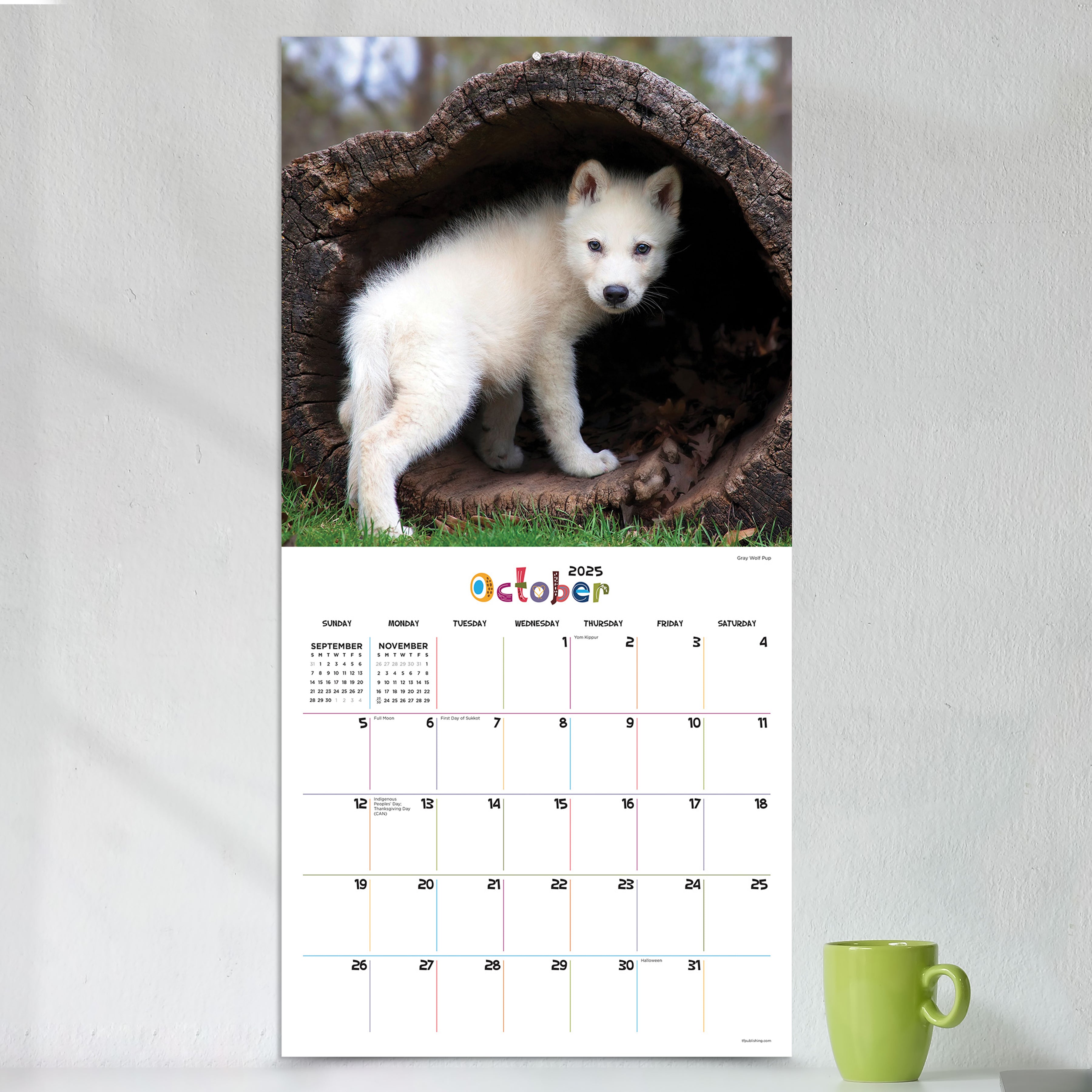 Baby Dog Wall Calendar 2025