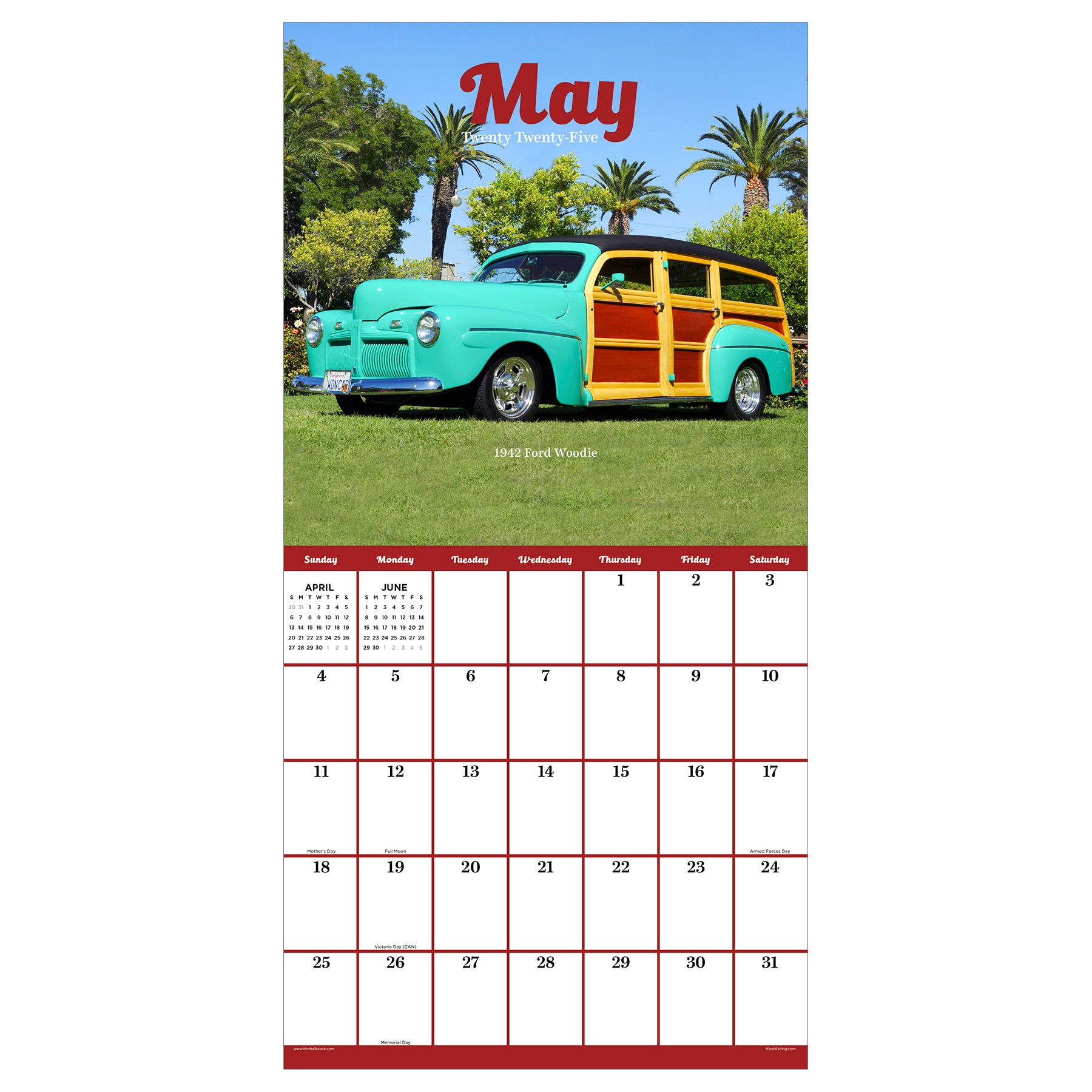 2025 Classic Cars Wall Calendar on SELWII