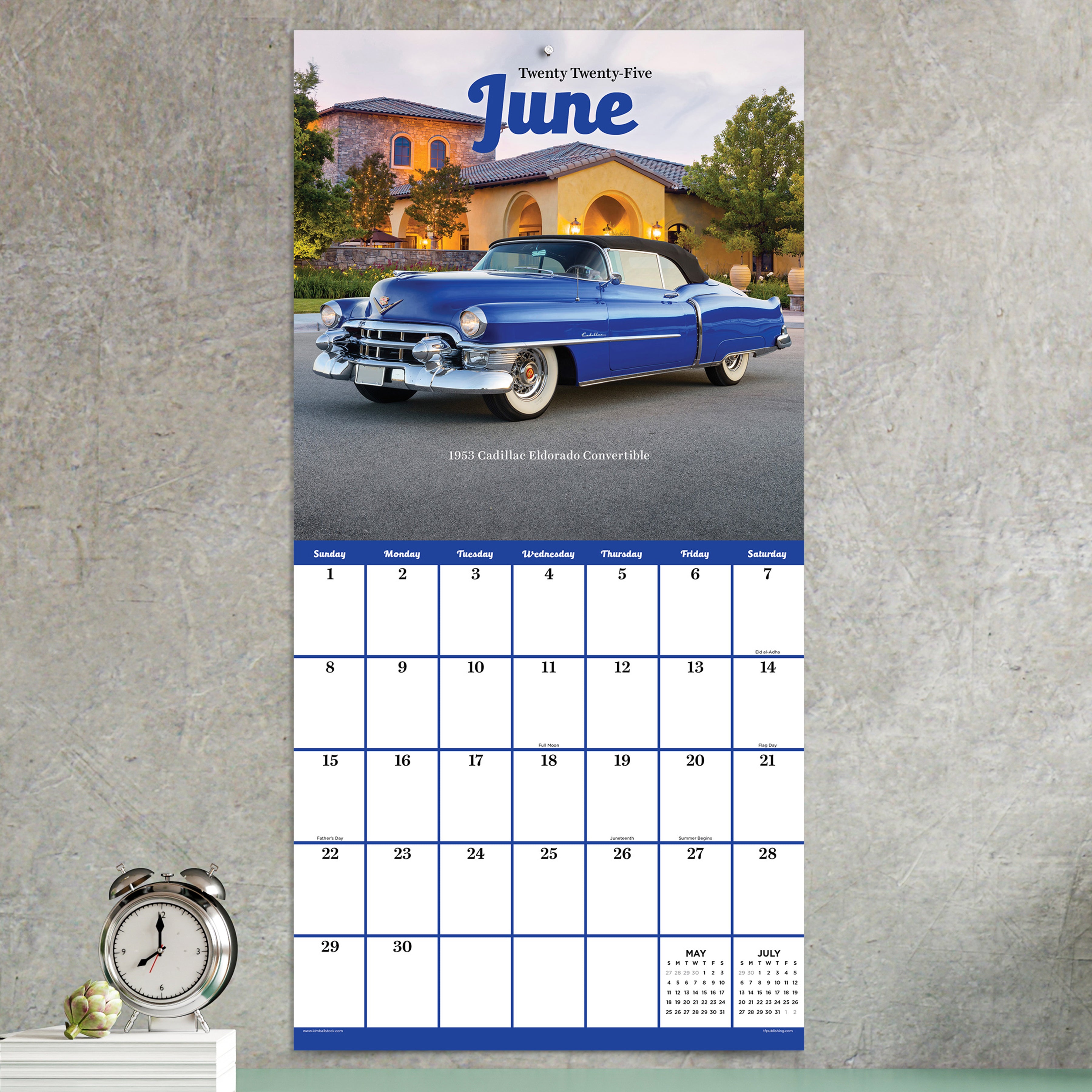 Classic Cars 2025 Wall Calendar