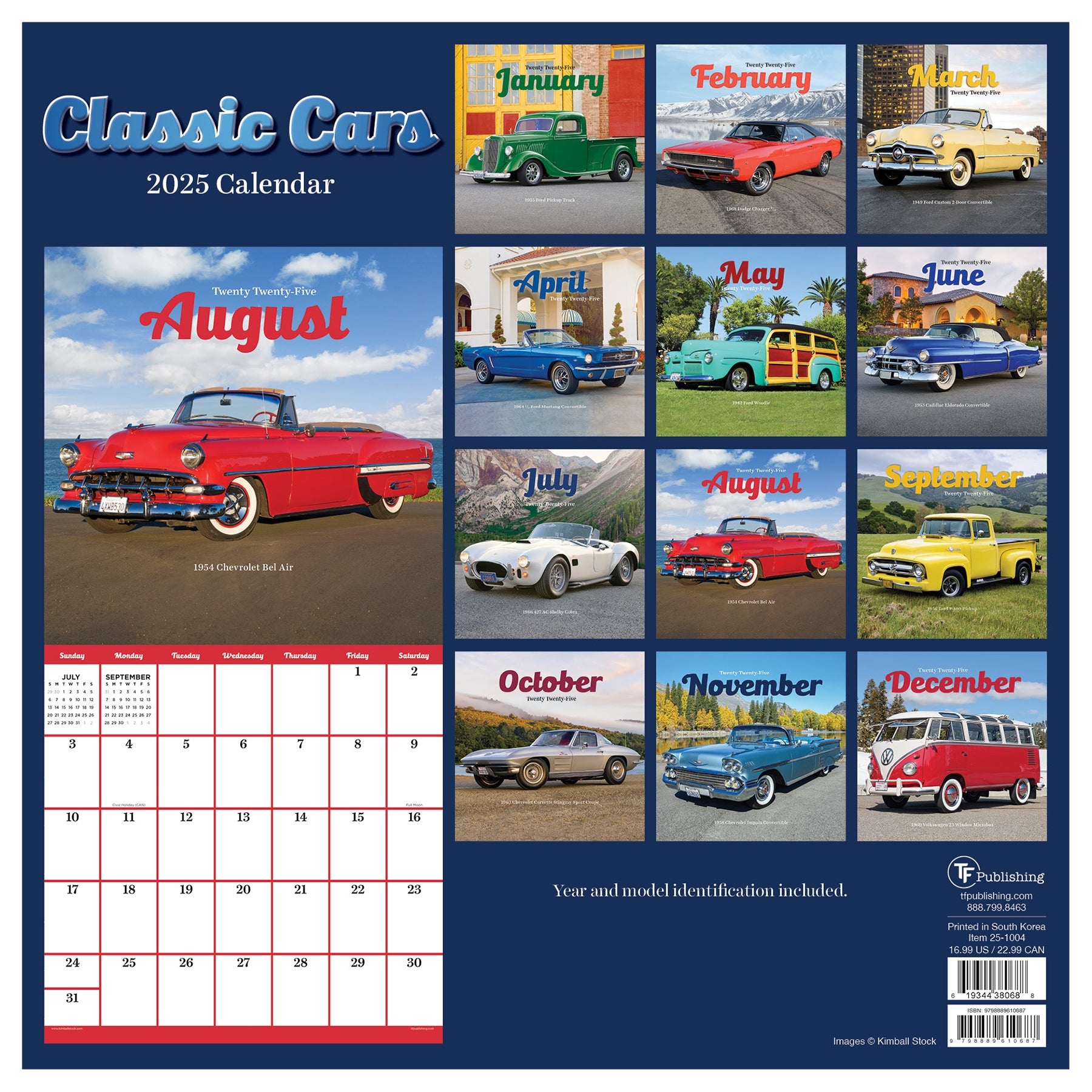 Eco-Friendly Classic Cars Wall Calendar on Selwii