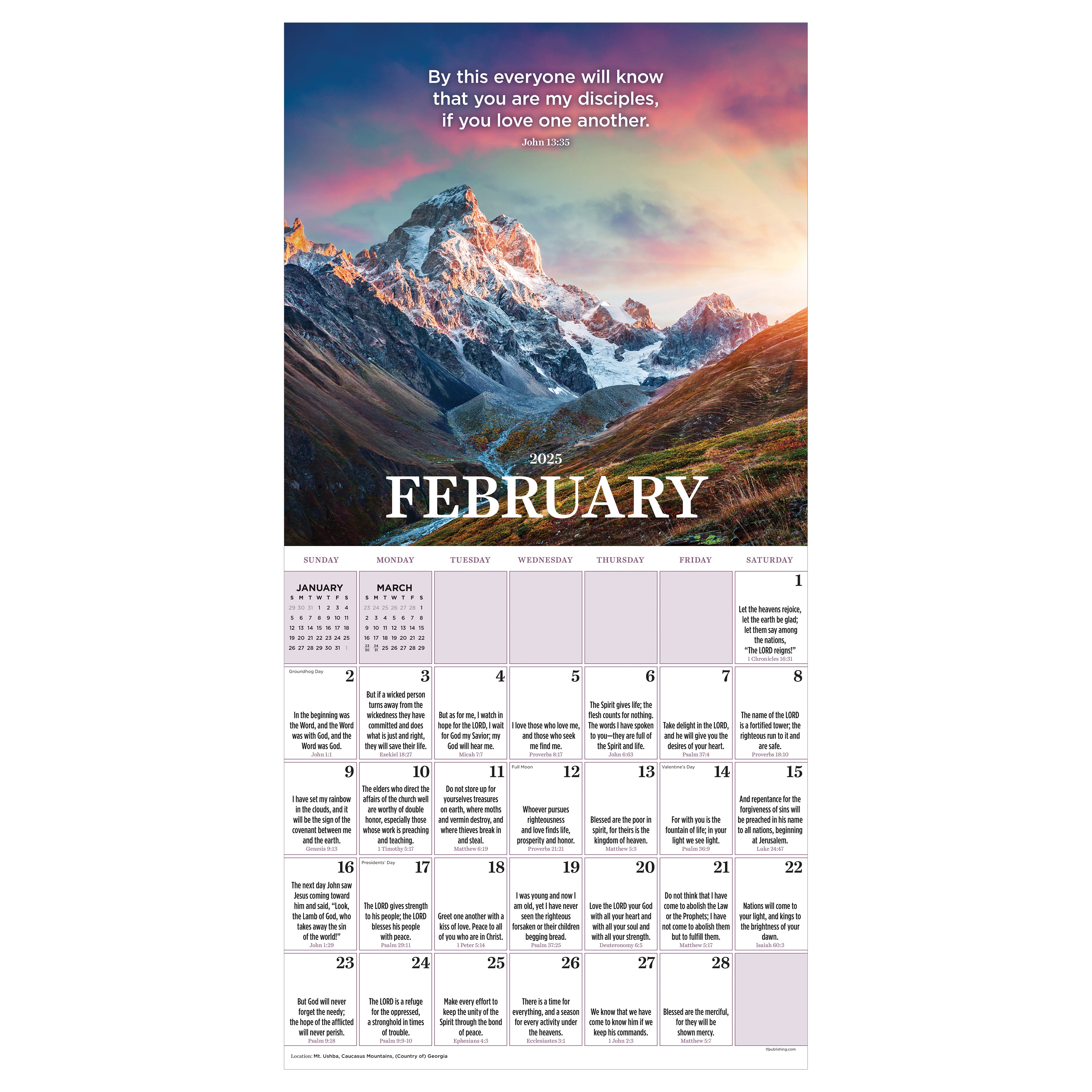 2025 Daily Verse Wall Calendar SELWII