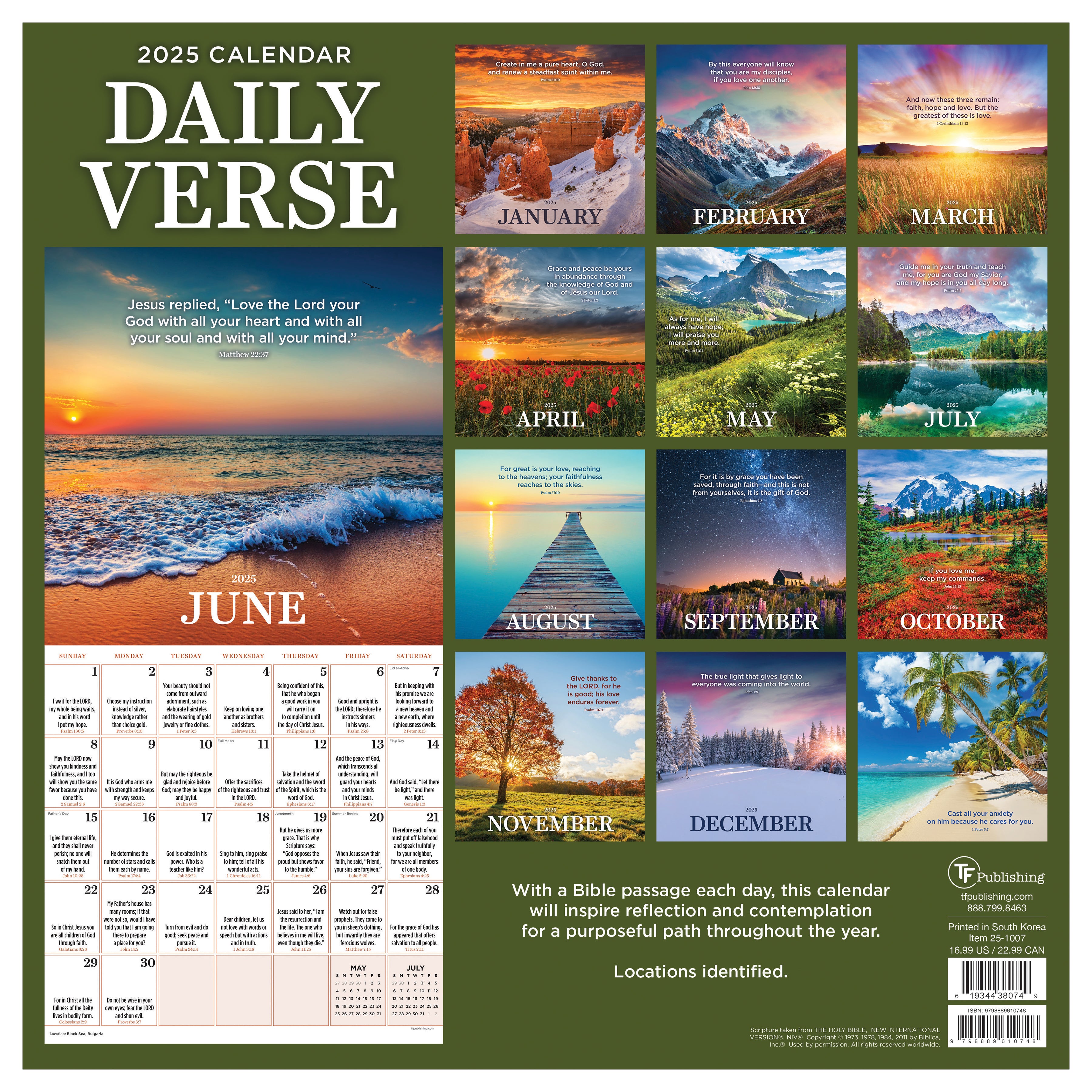 2025 Daily Verse Wall Calendar SELWII