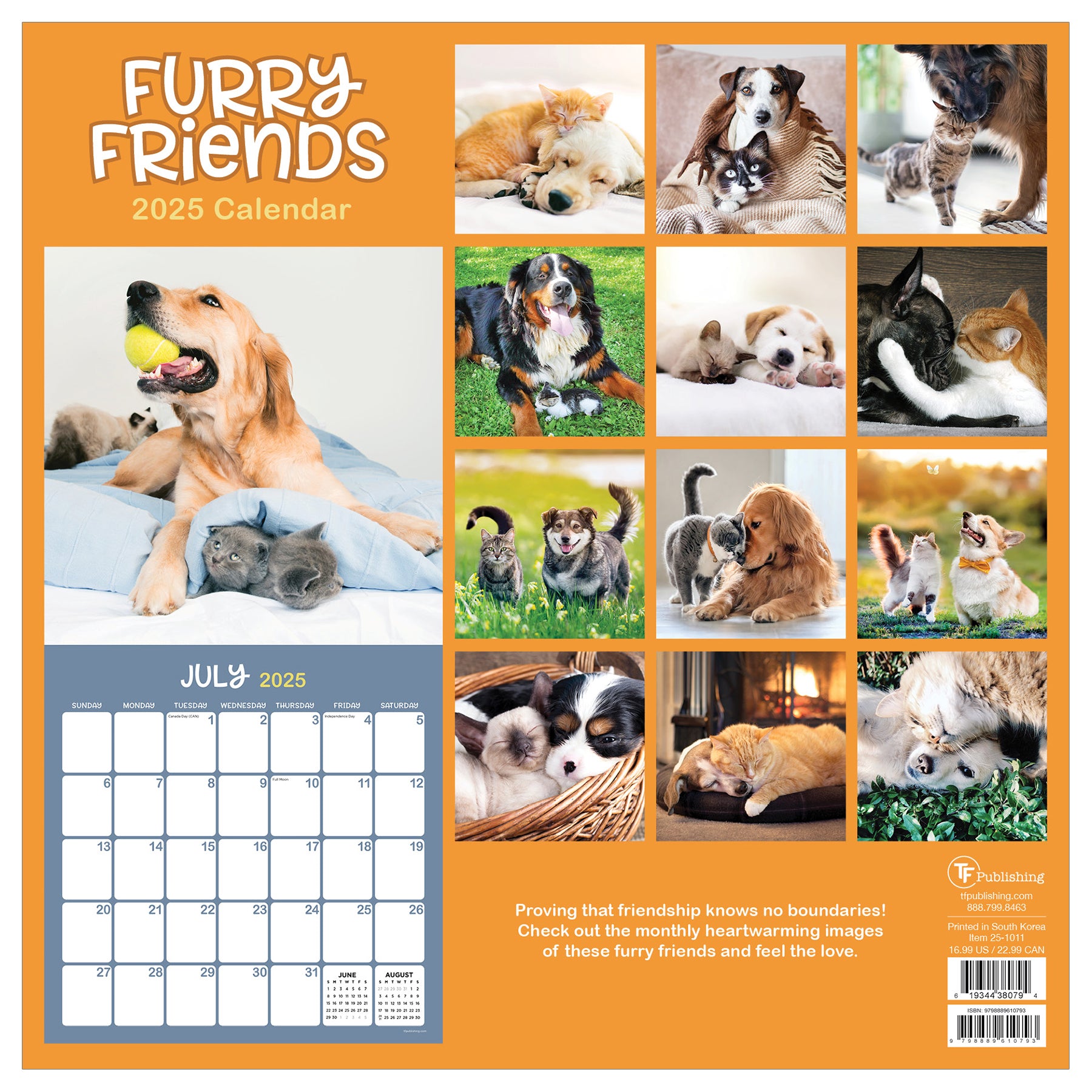 2025 Furry Friends Wall Calendar SELWII