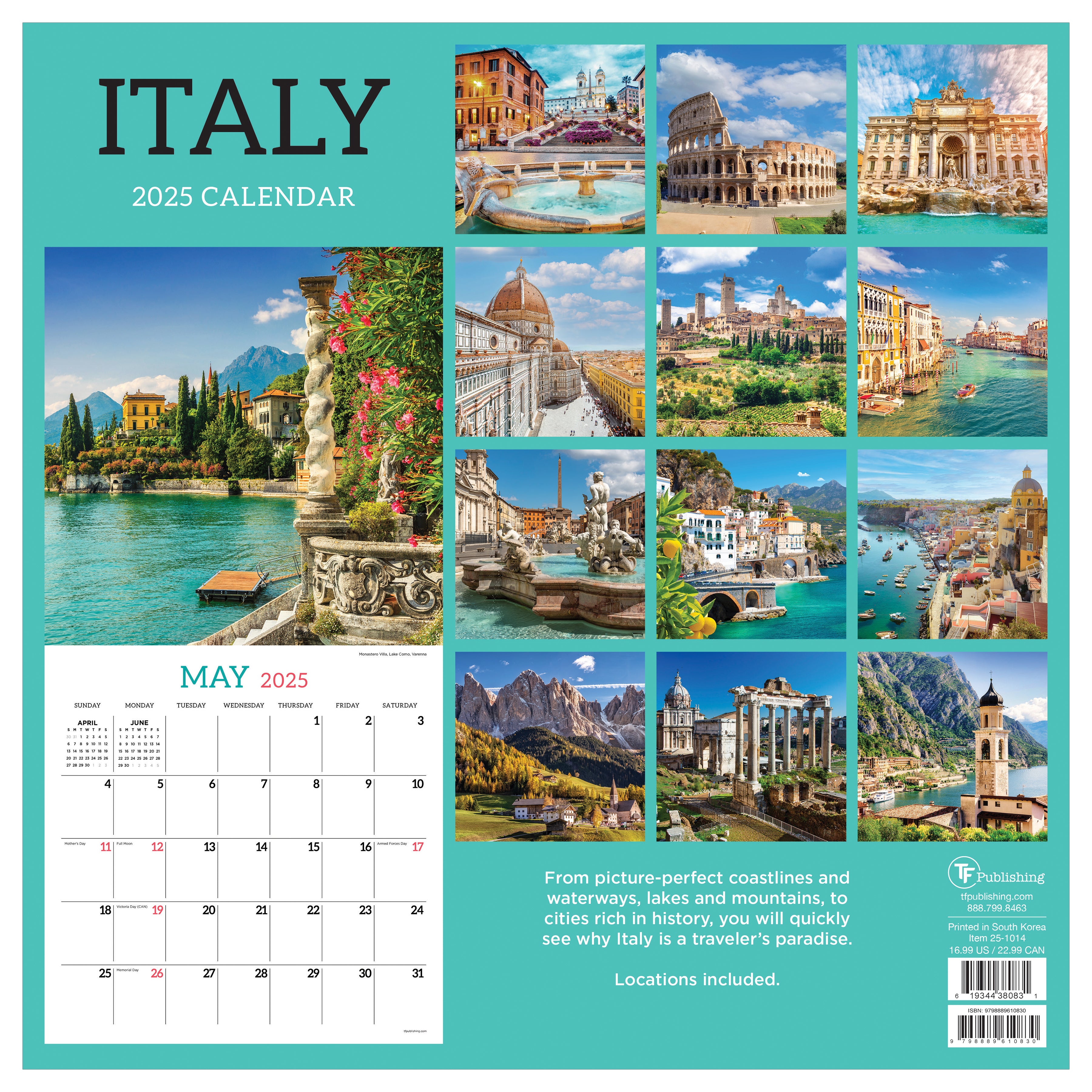 2025 Italy Wall Calendar SELWII