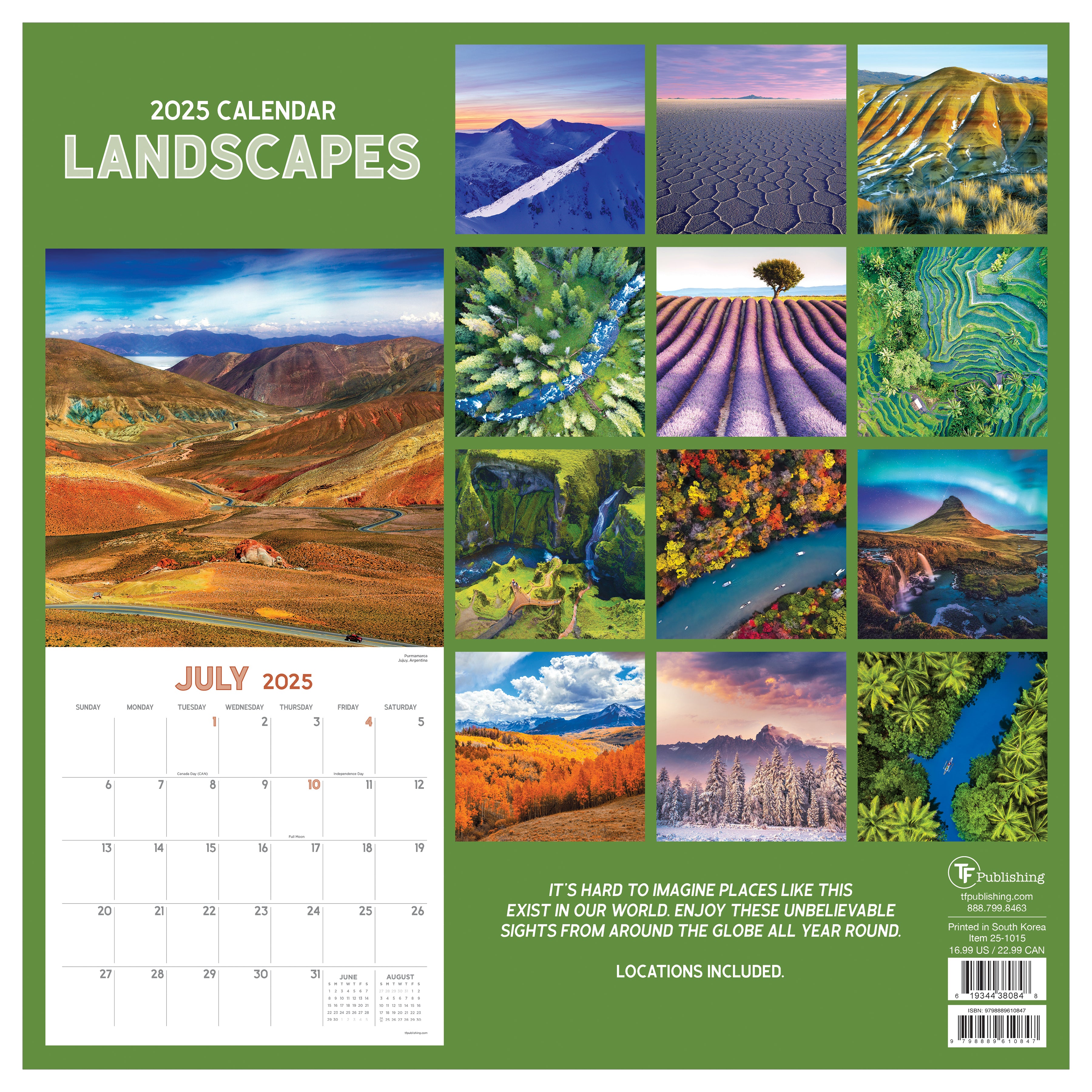 2025 Landscapes Wall Calendar SELWII