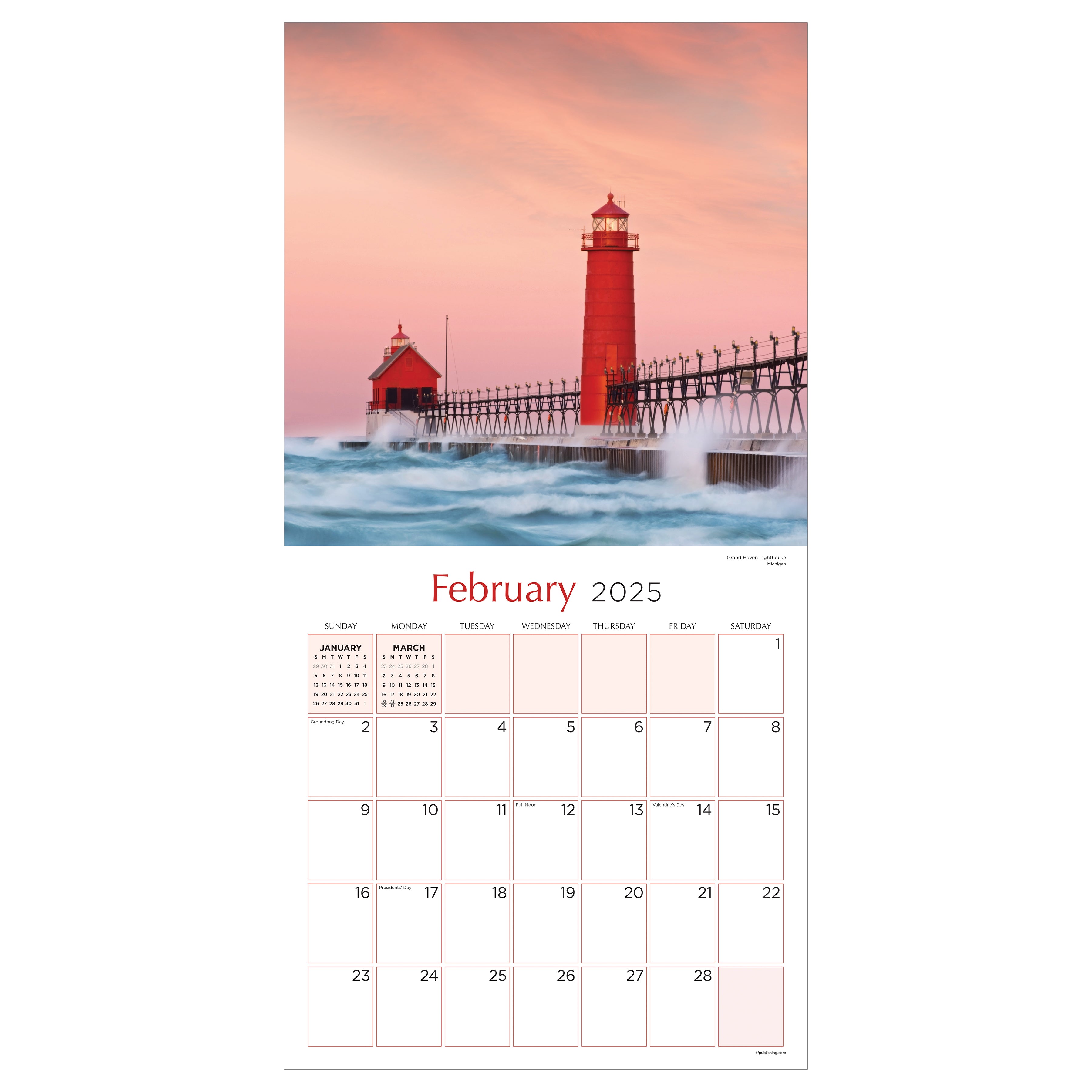 2025 Lighthouses Wall Calendar SELWII