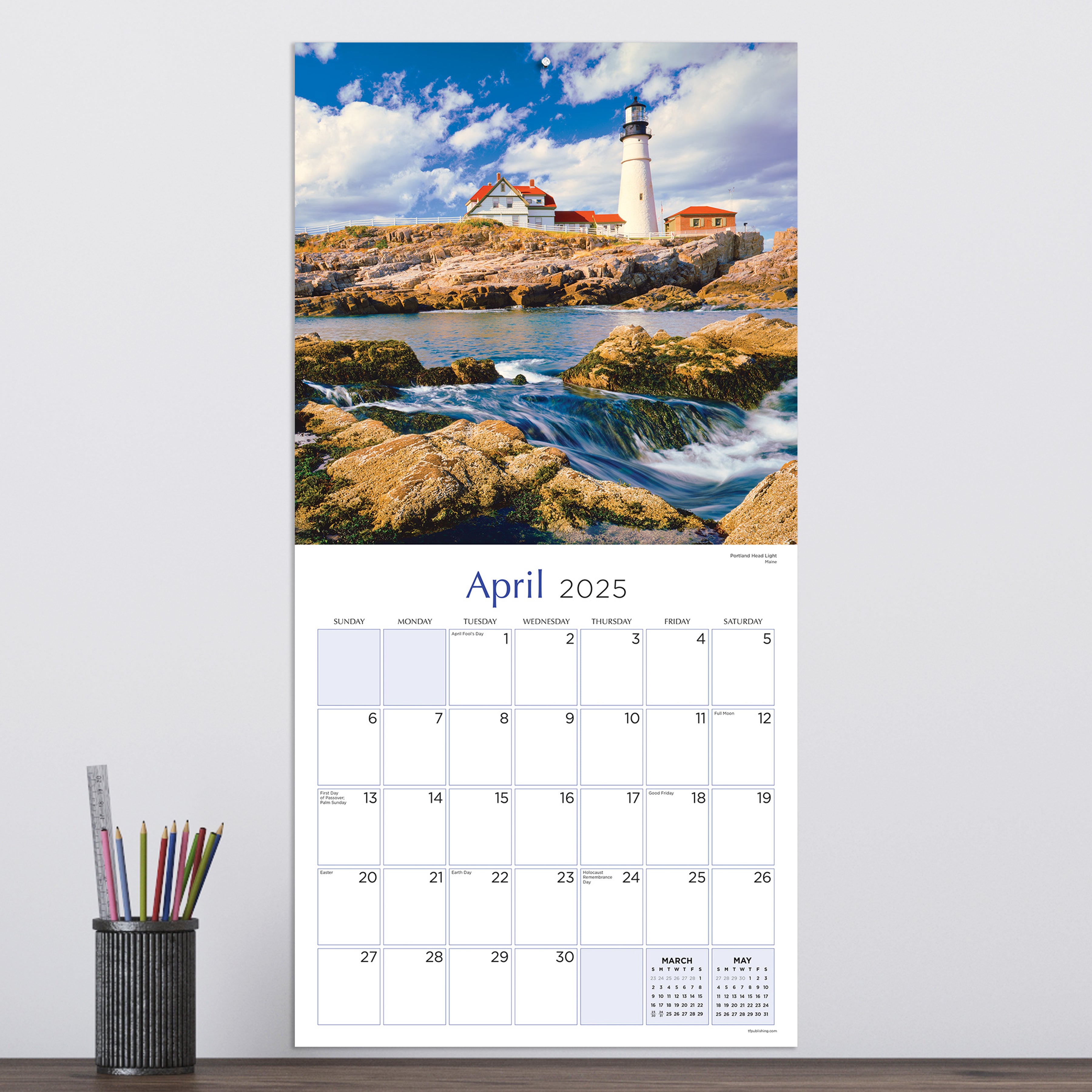 2025 Lighthouses Wall Calendar SELWII