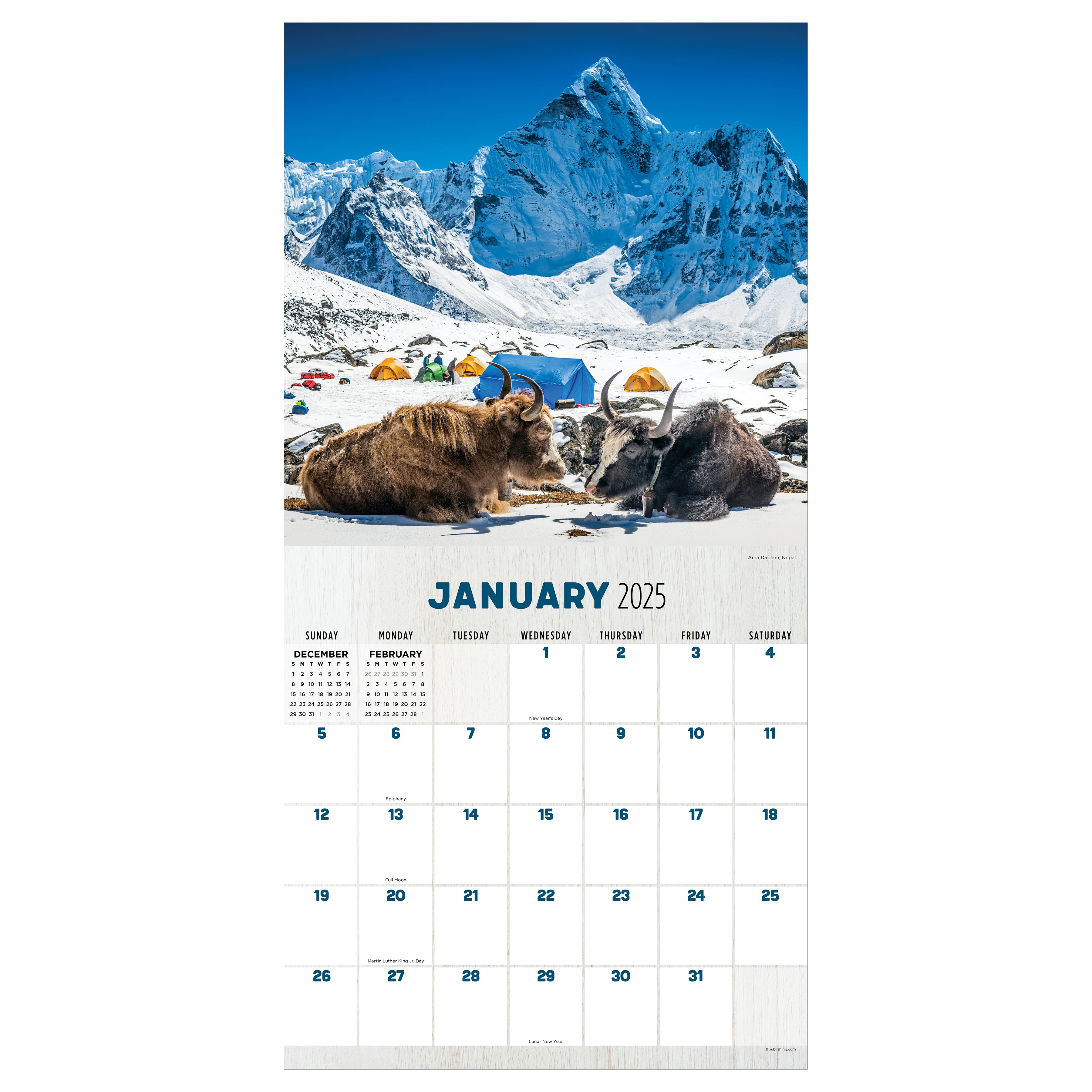 2025 Mountains Wall Calendar SELWII