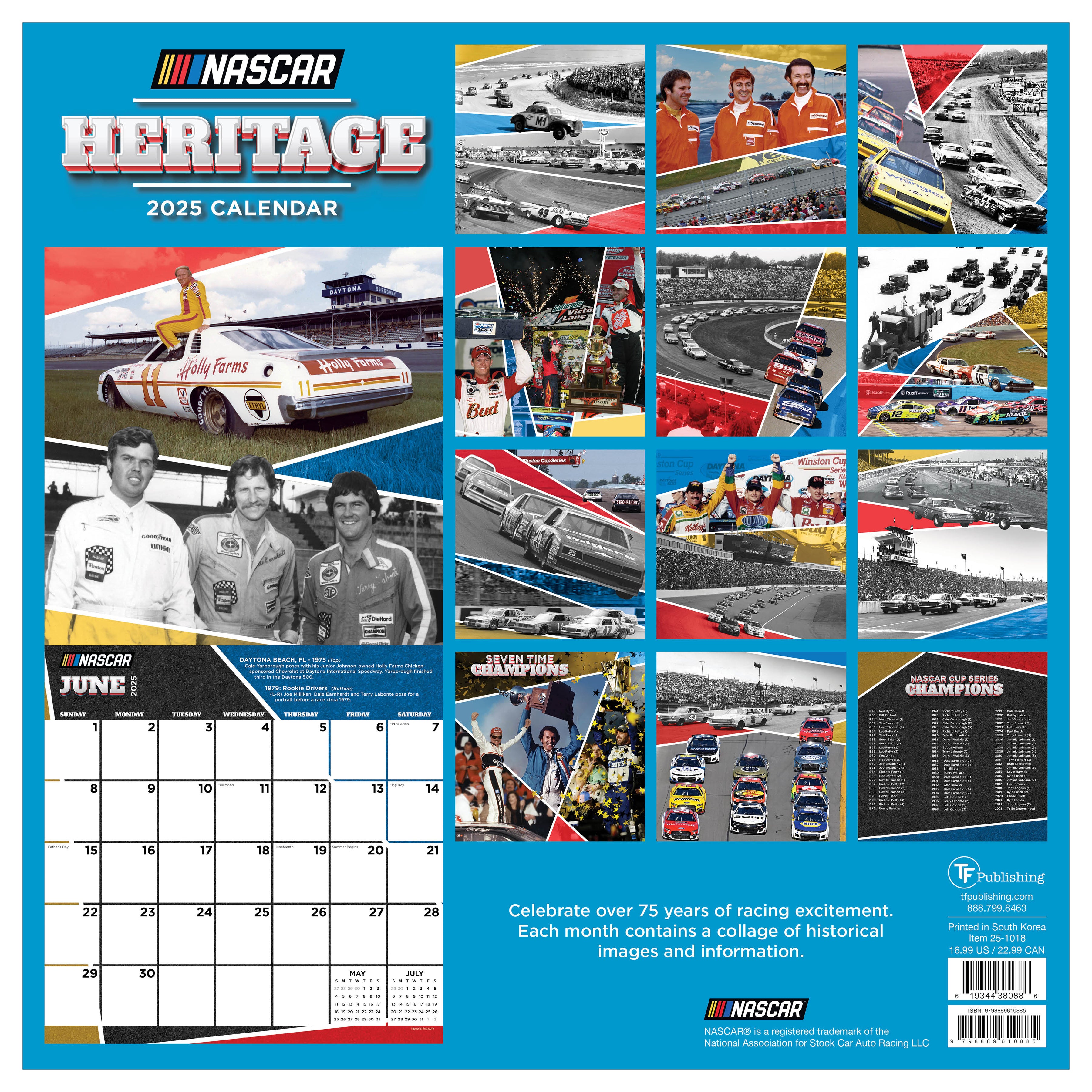 2025 Nascar Heritage Wall Calendar SELWII