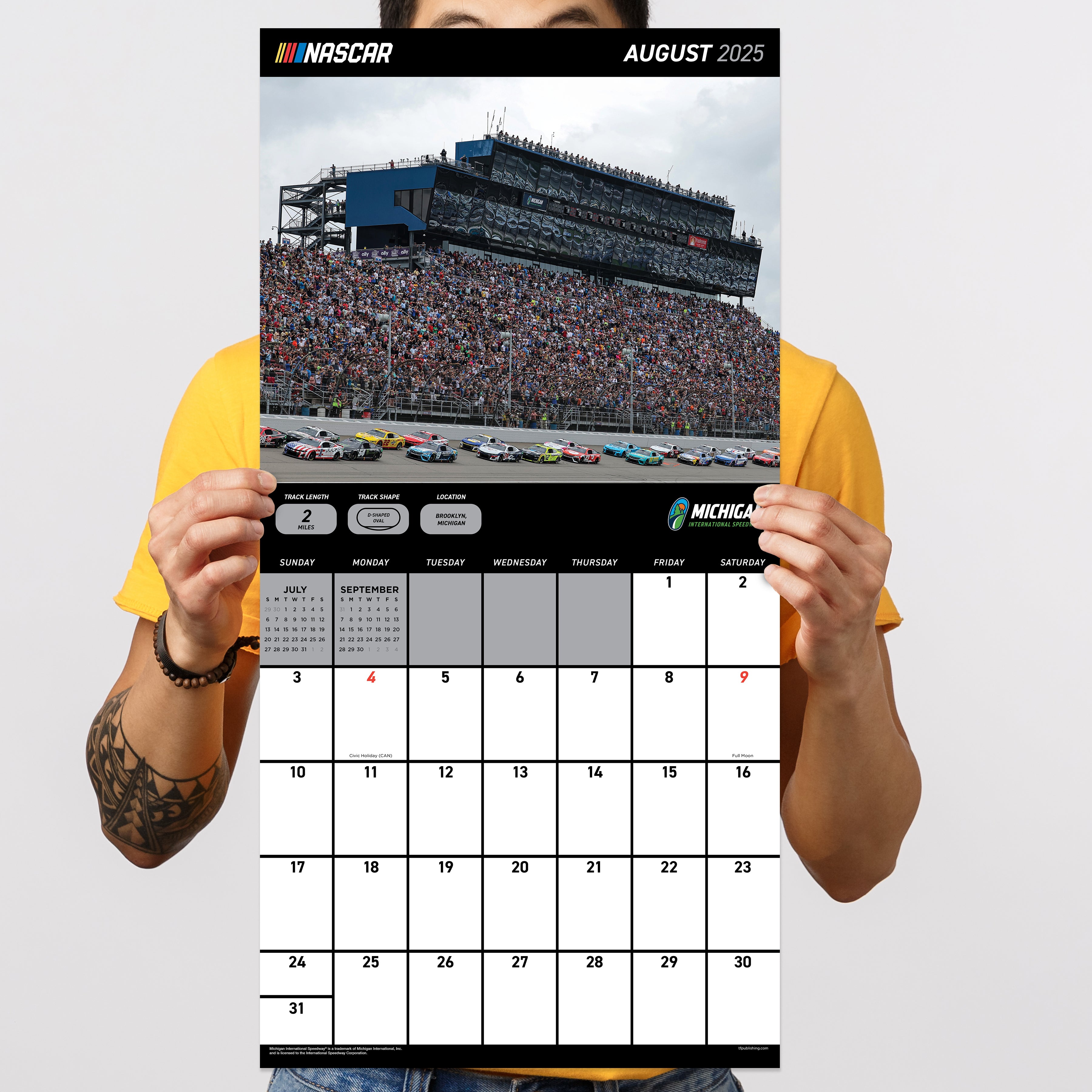 Nascar Tracks Wall Calendar 2025 