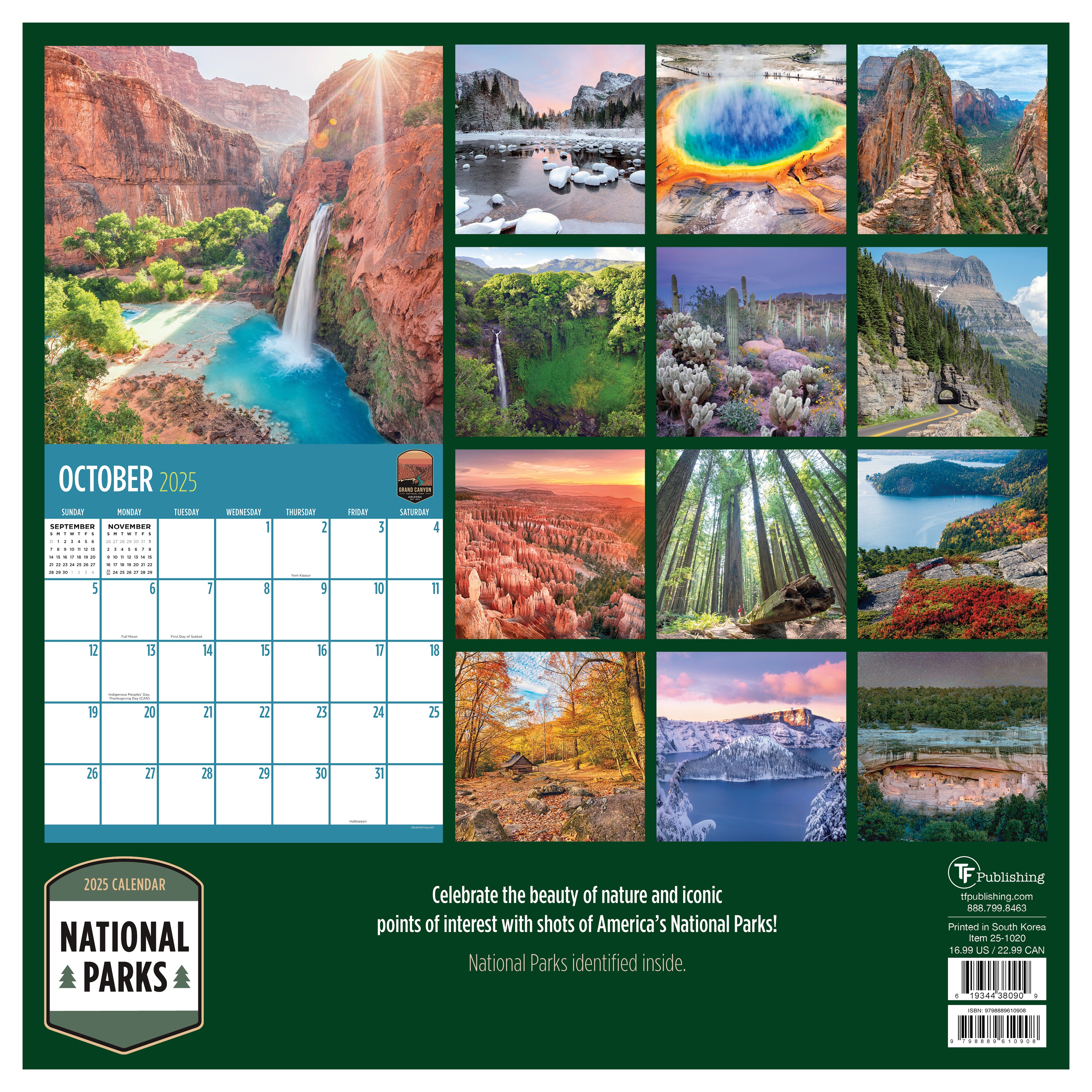 2025 National Parks Wall Calendar SELWII