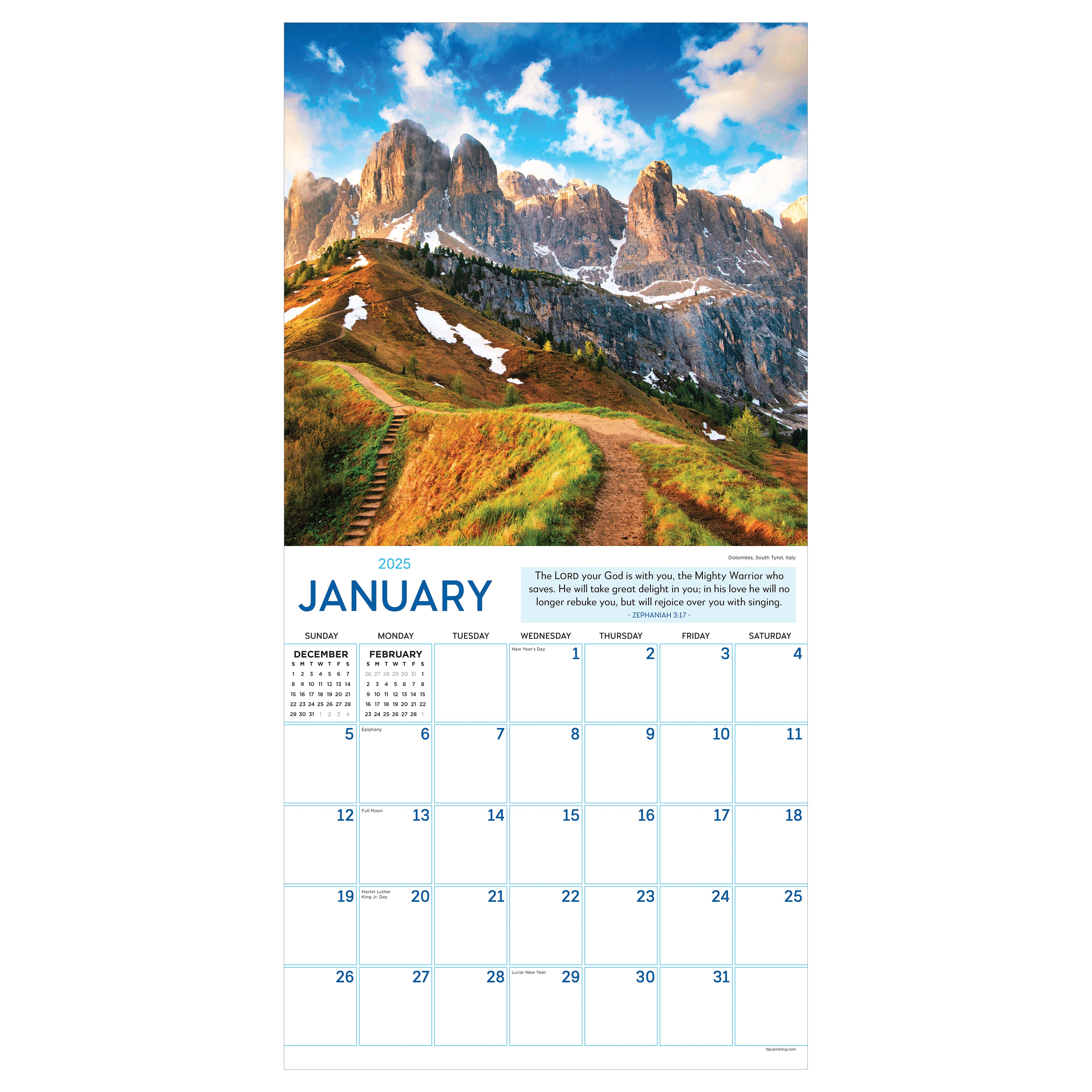 2025 Paths to God Wall Calendar SELWII