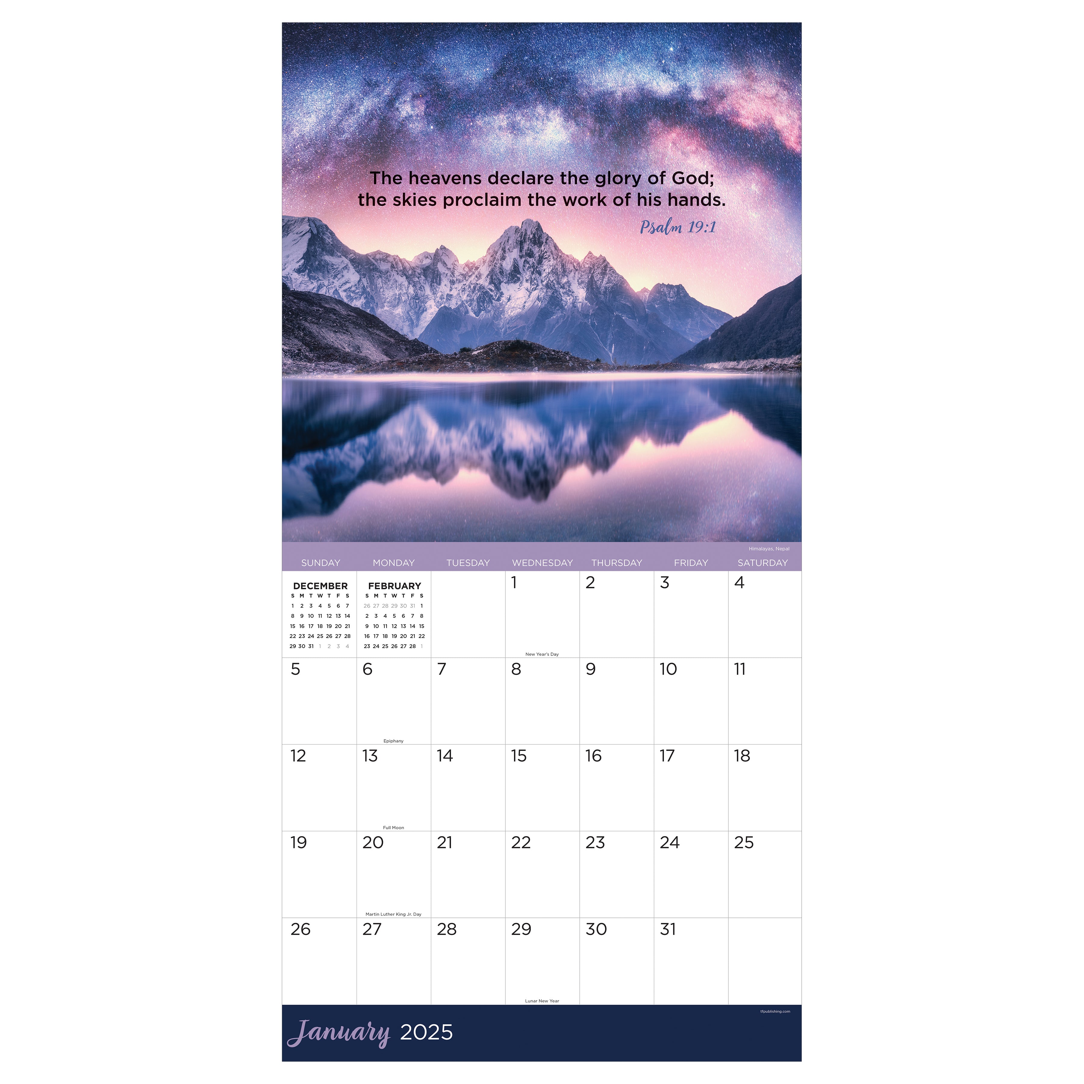 2025 Psalms Wall Calendar SELWII