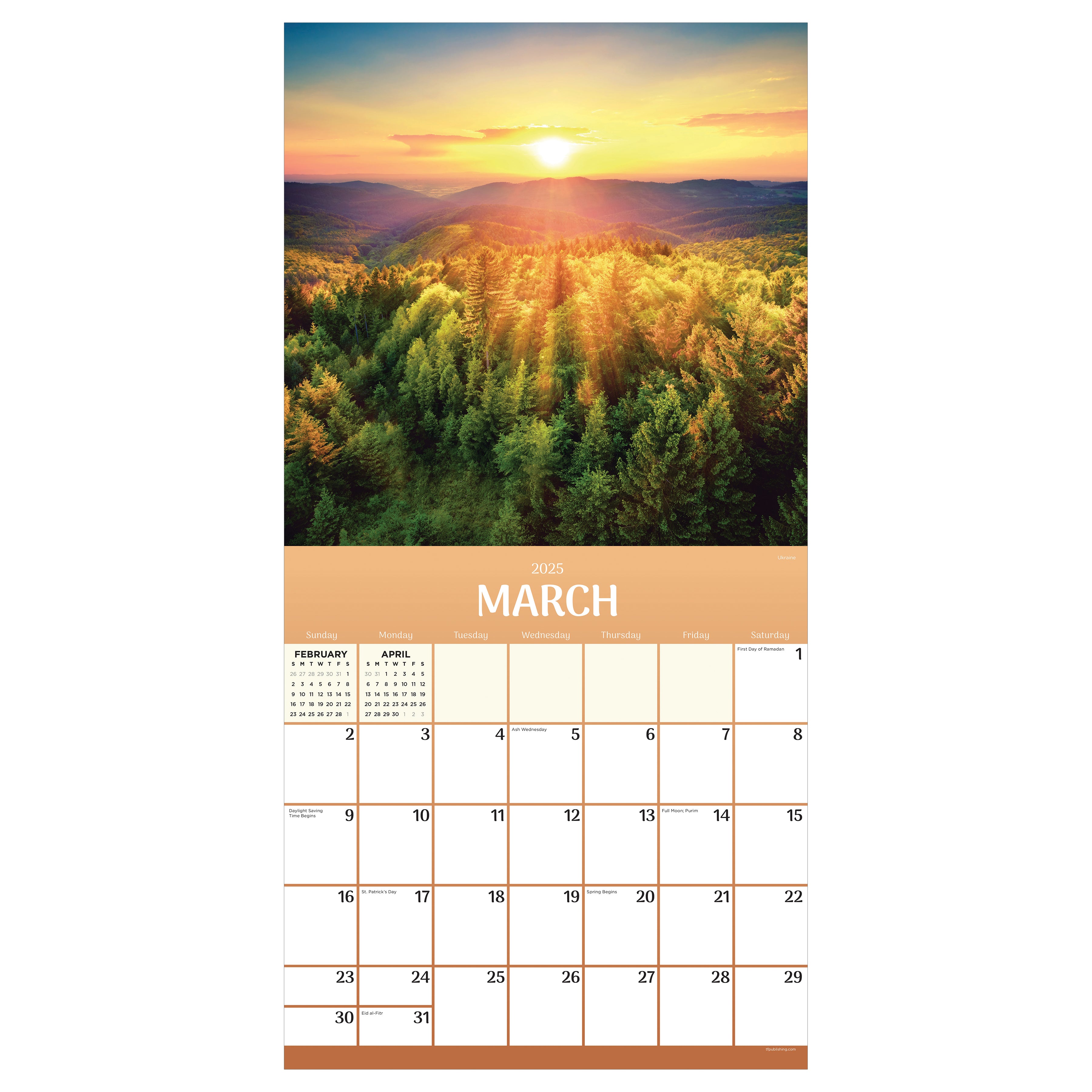 2025 Sunsets Wall Calendar SELWII