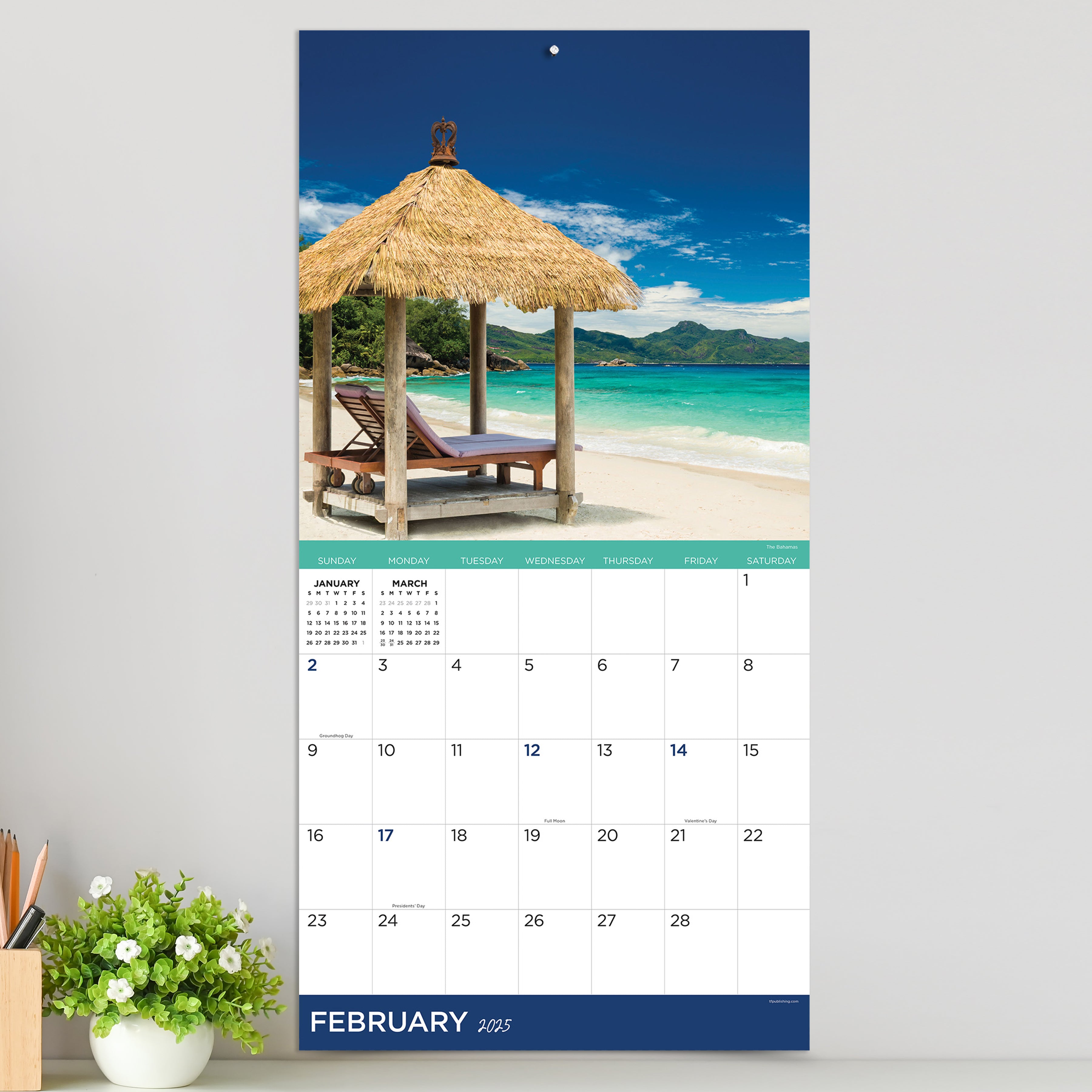 2025 Tropical Escapes Wall Calendar SELWII