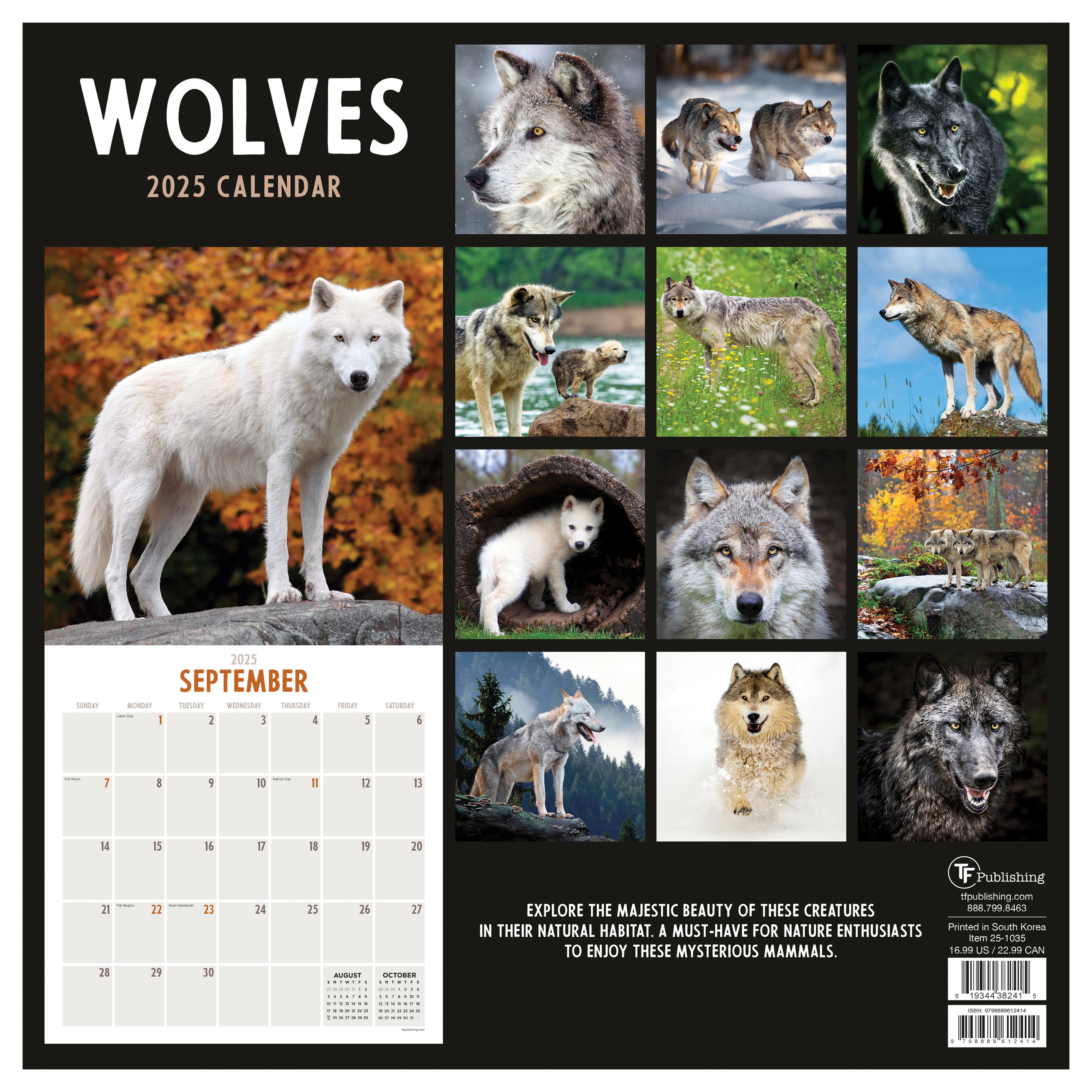 2025 Wolves Wall Calendar SELWII