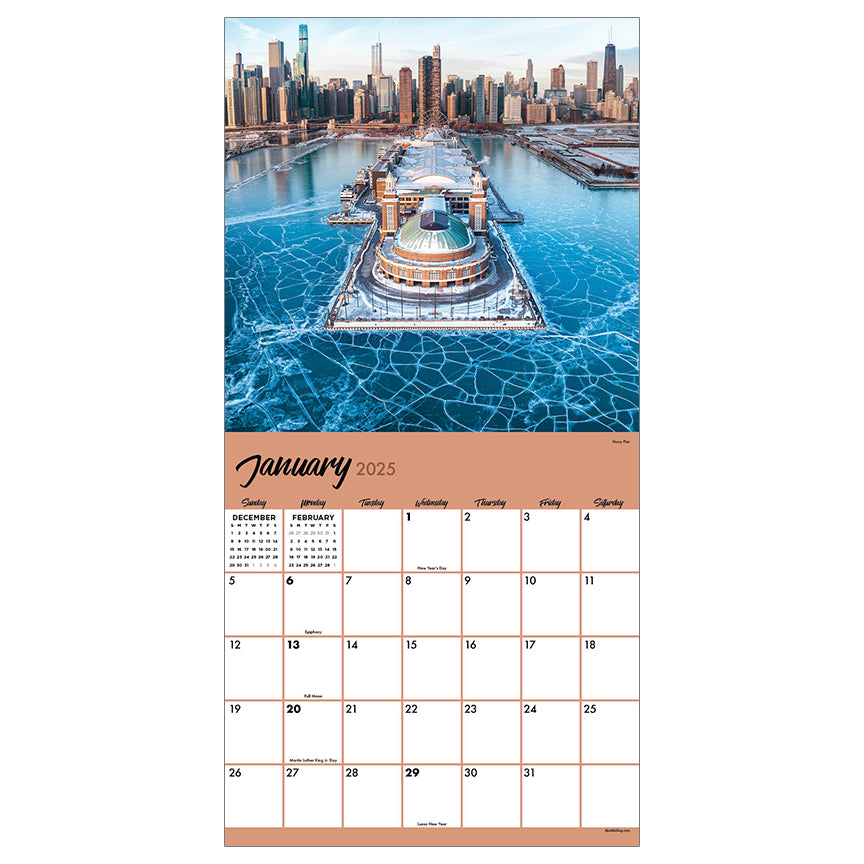 Chicago 2025 Wall Calendar on Selwii