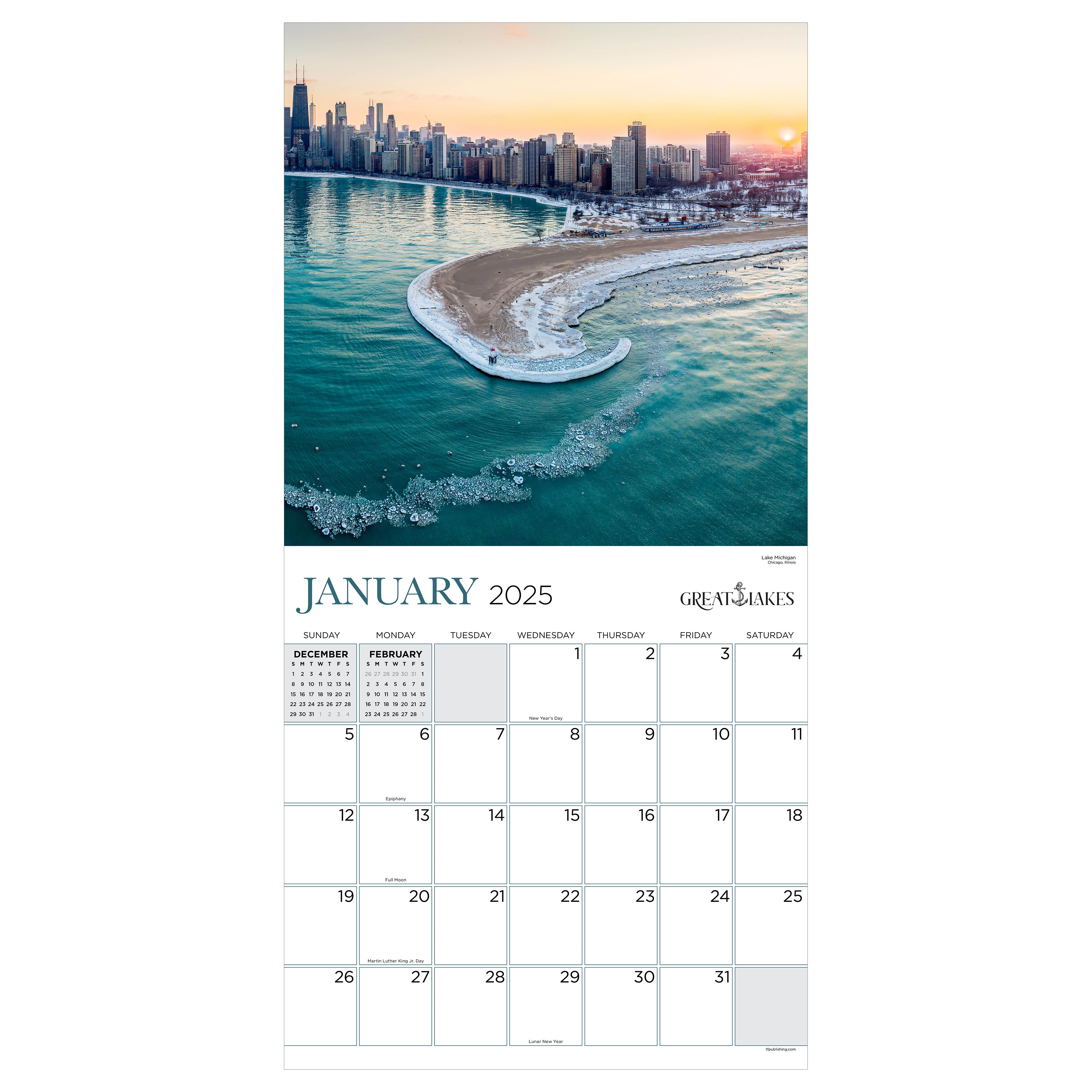 2025 Great Lakes Wall Calendar SELWII