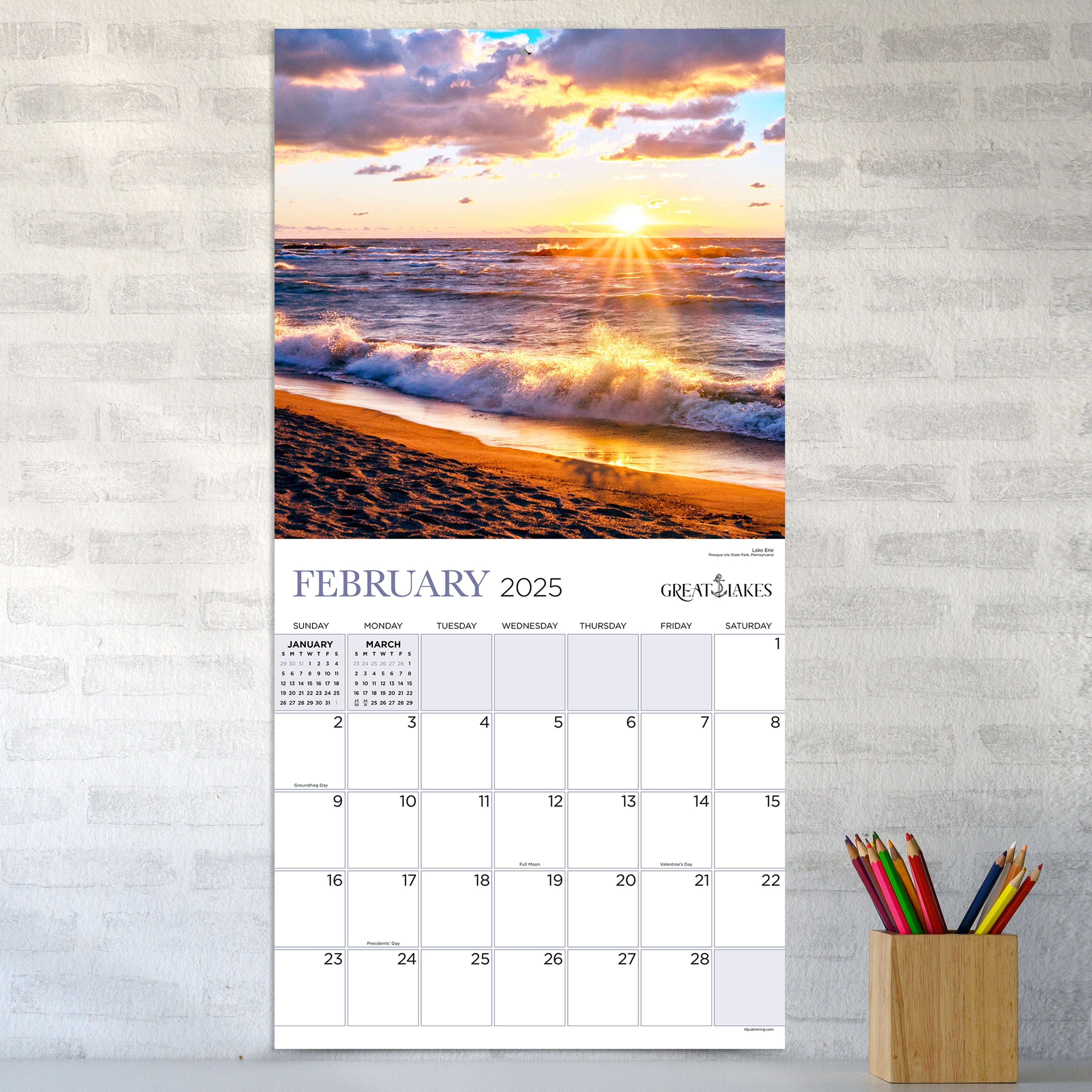 2025 Great Lakes Wall Calendar SELWII