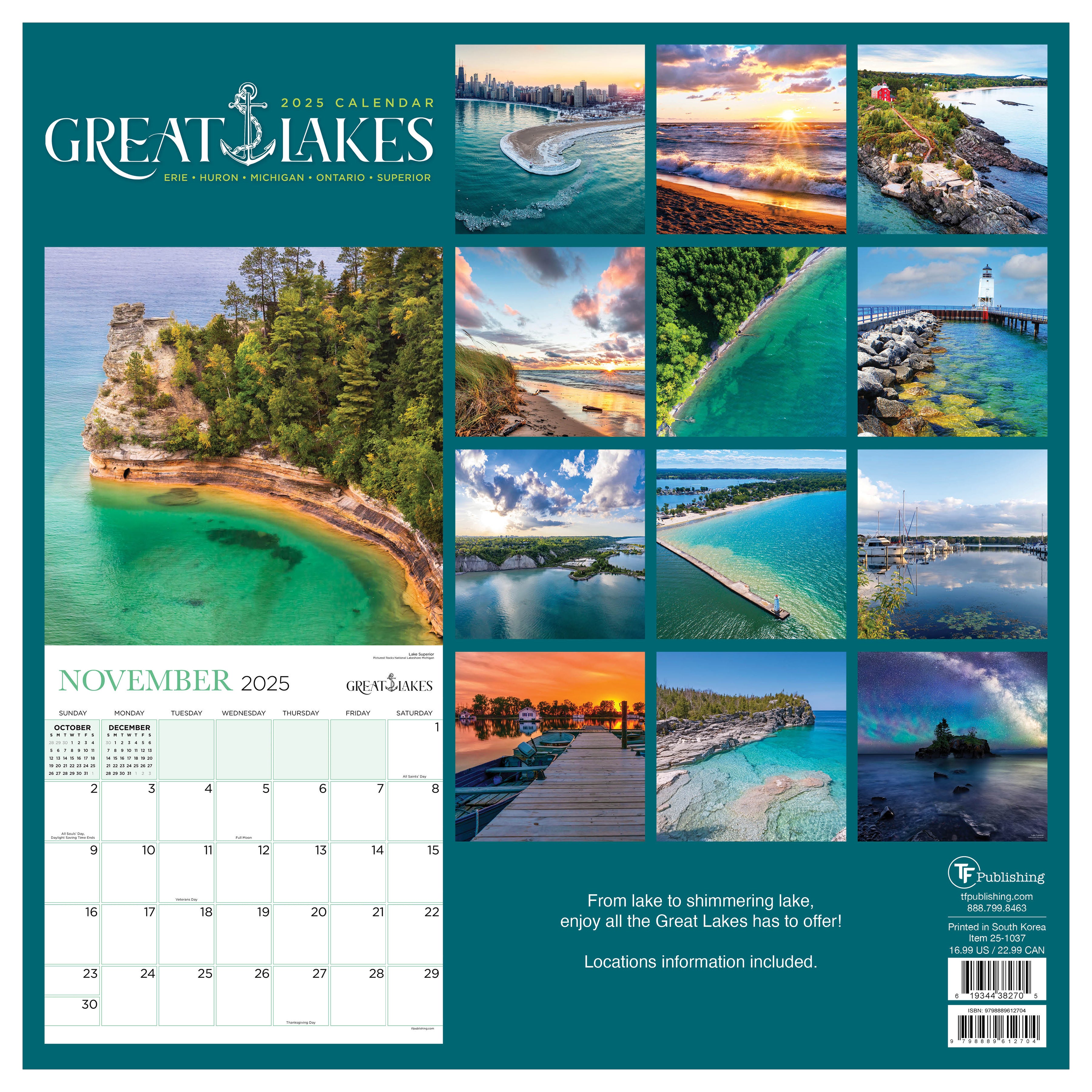 2025 Great Lakes Wall Calendar SELWII