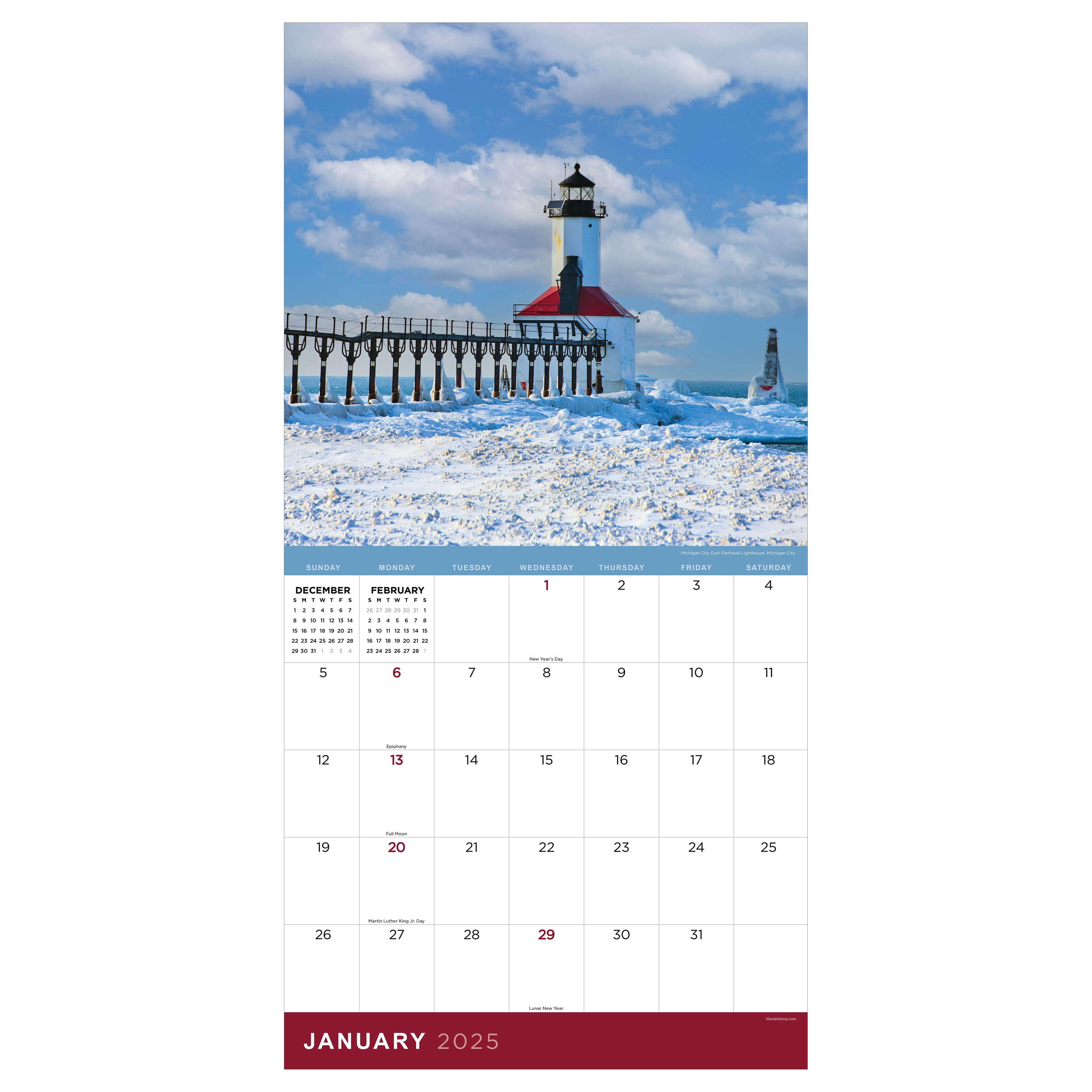 2025 Indiana Wall Calendar SELWII