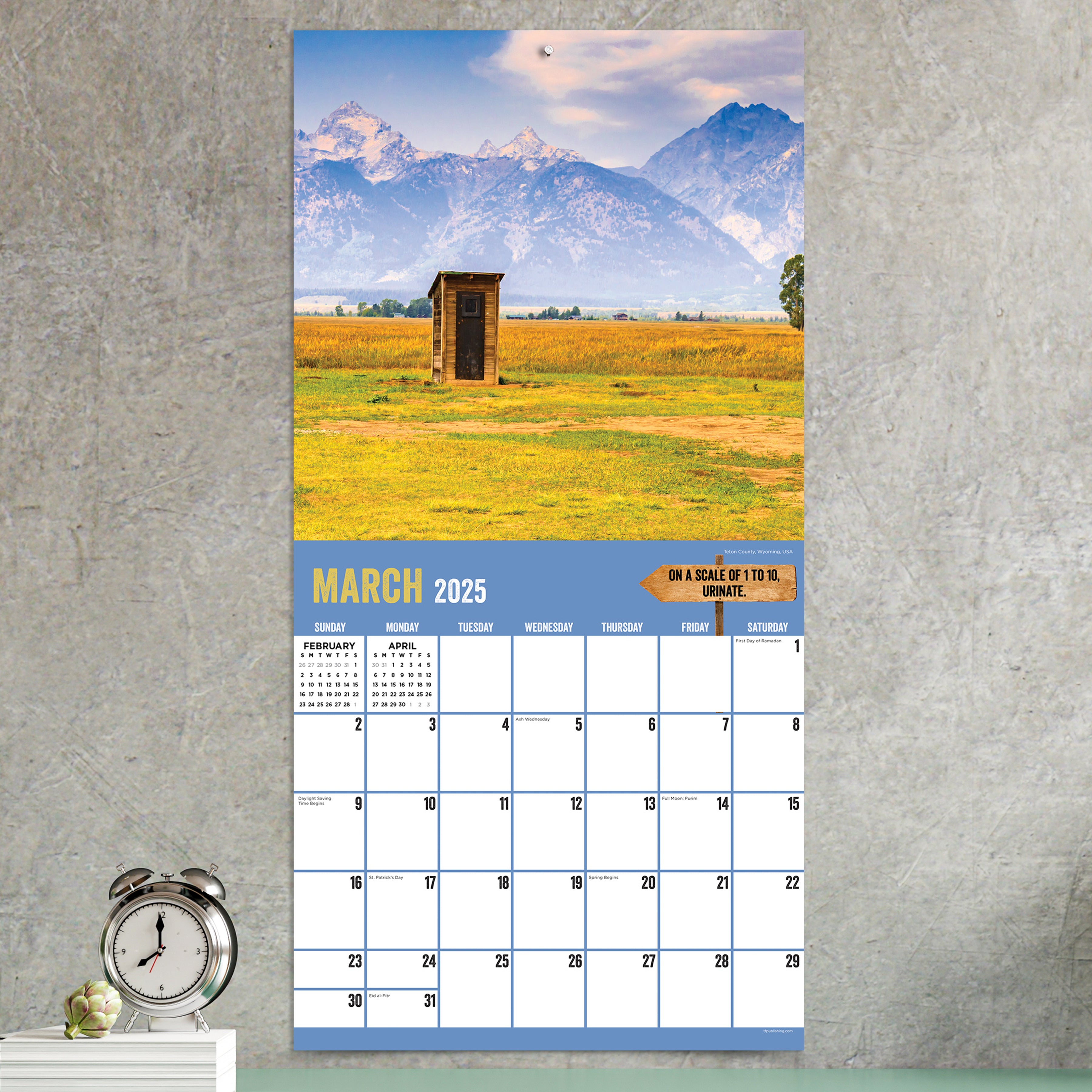 2025 Outhouses Wall Calendar SELWII