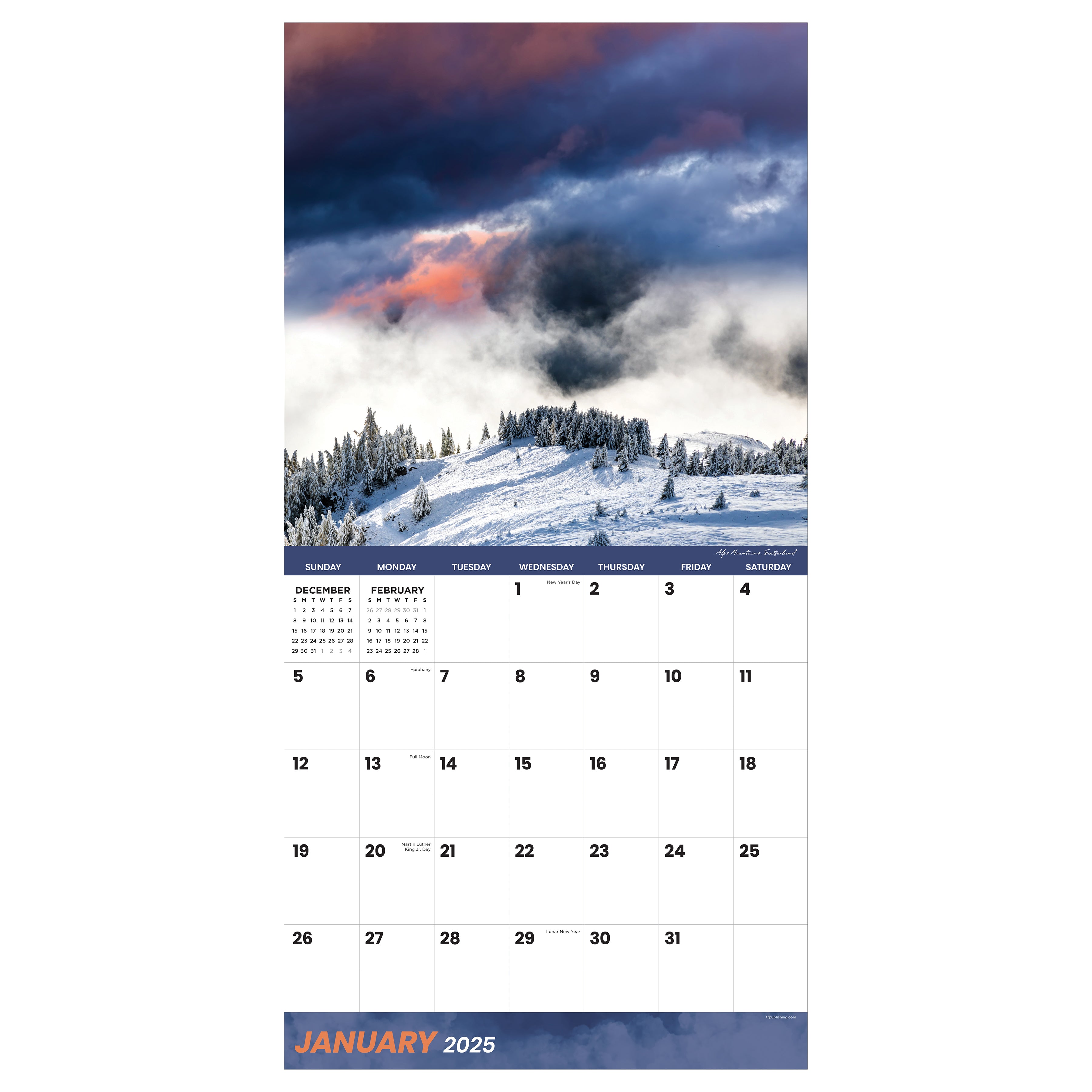 2025 Weather Wall Calendar on Selwii