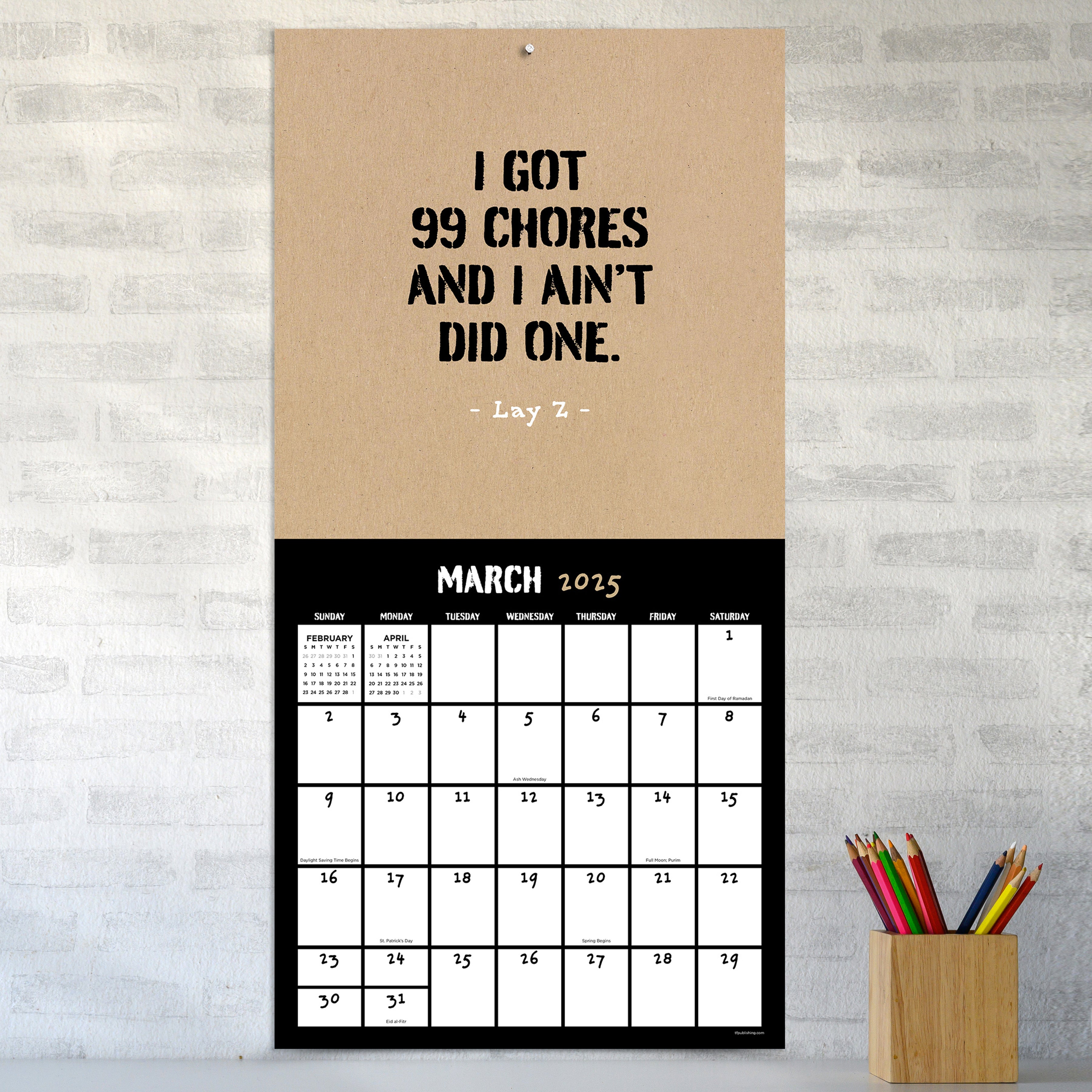 Anti-Affirmations Wall Calendar 2025