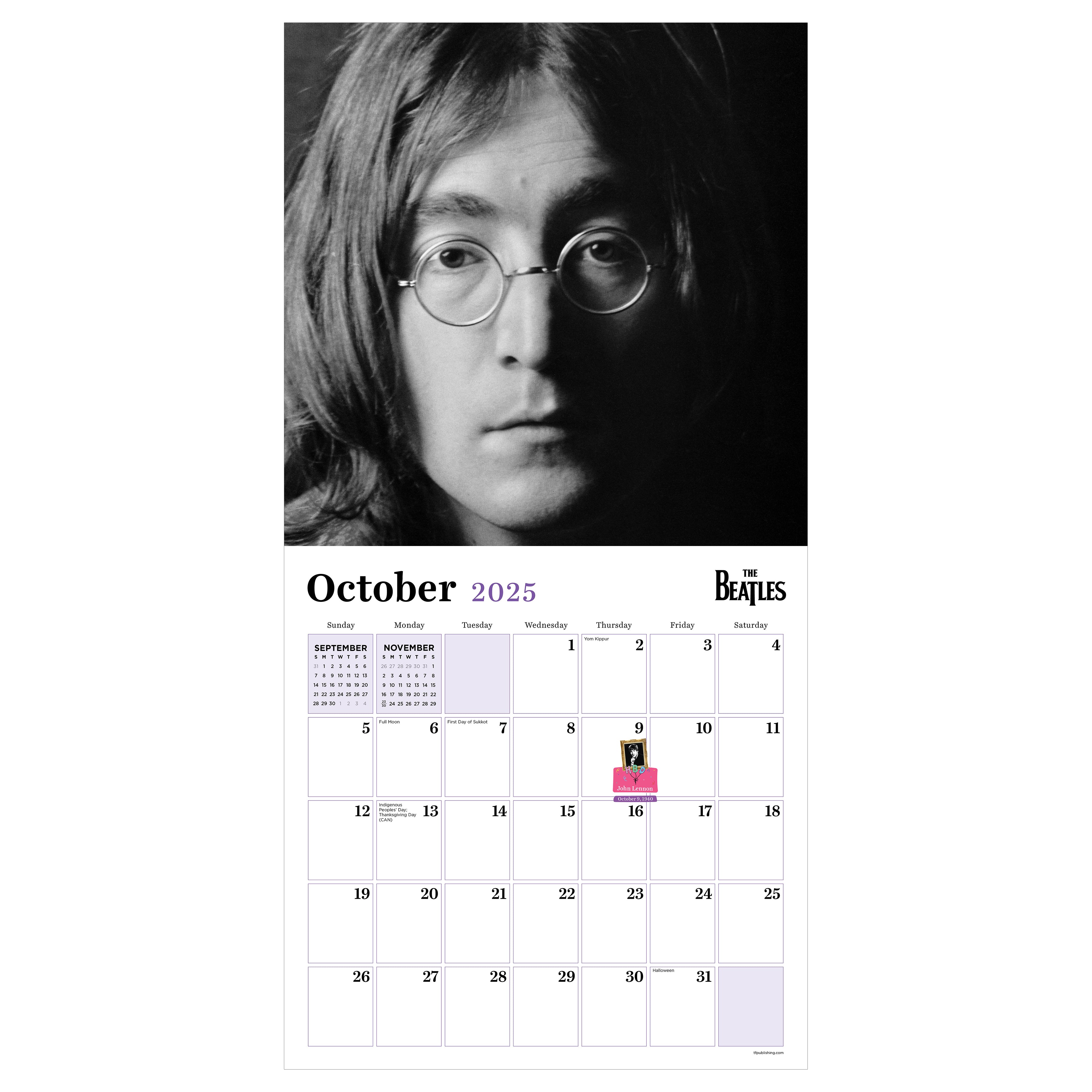 2025 The Beatles: In Black & White Wall Calendar SELWII