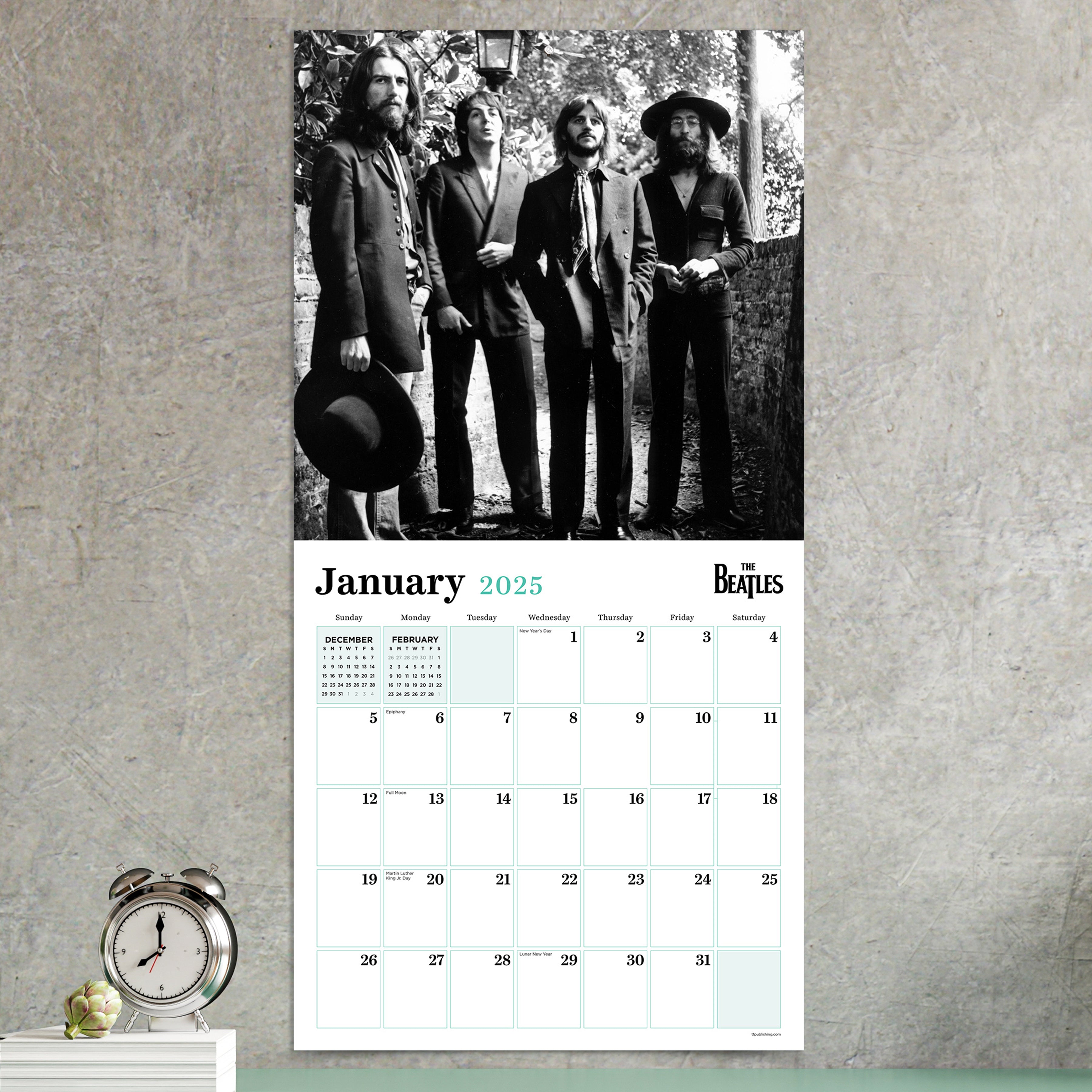 2025 Black & White Wall Calendar