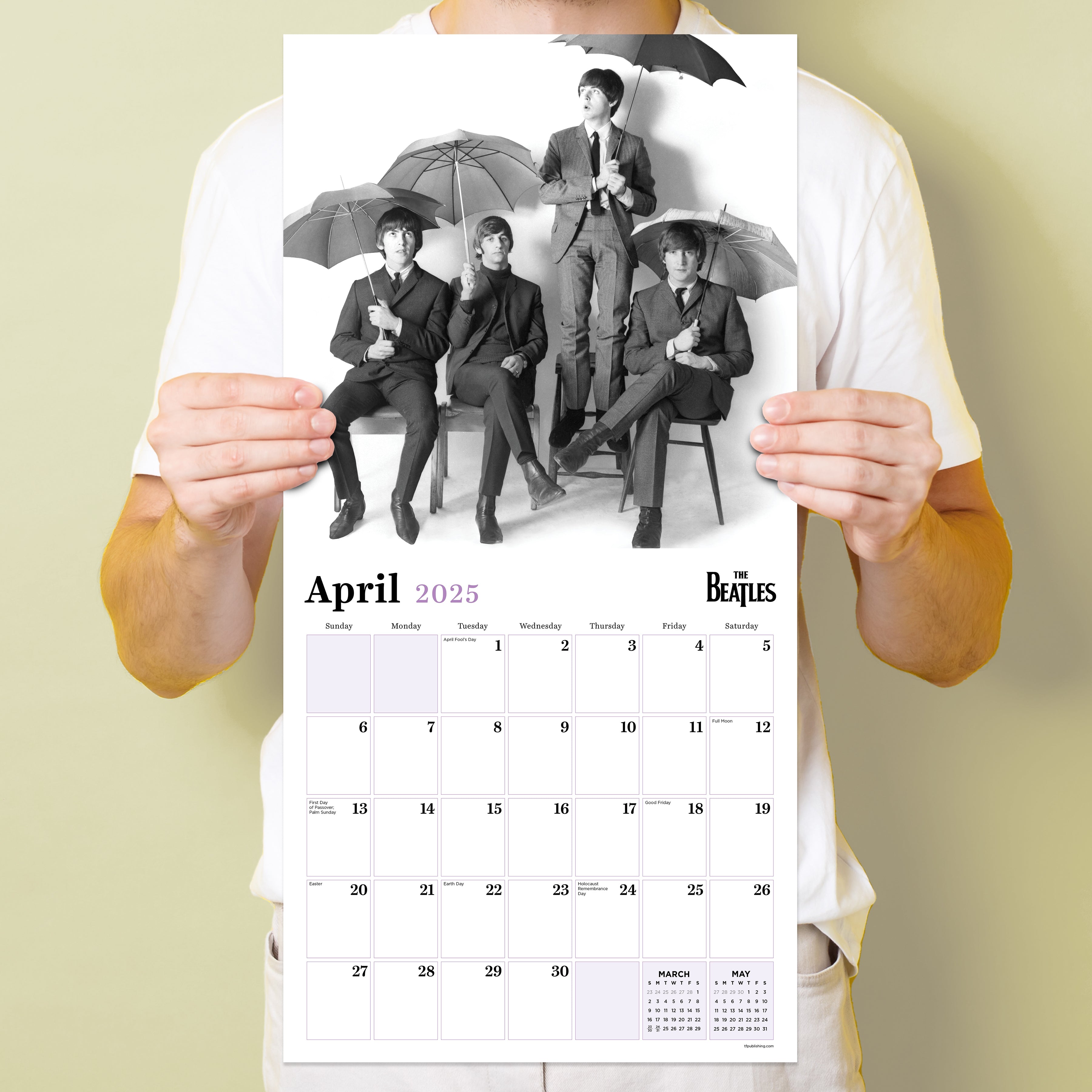 Black & White 2025 Wall Calendar