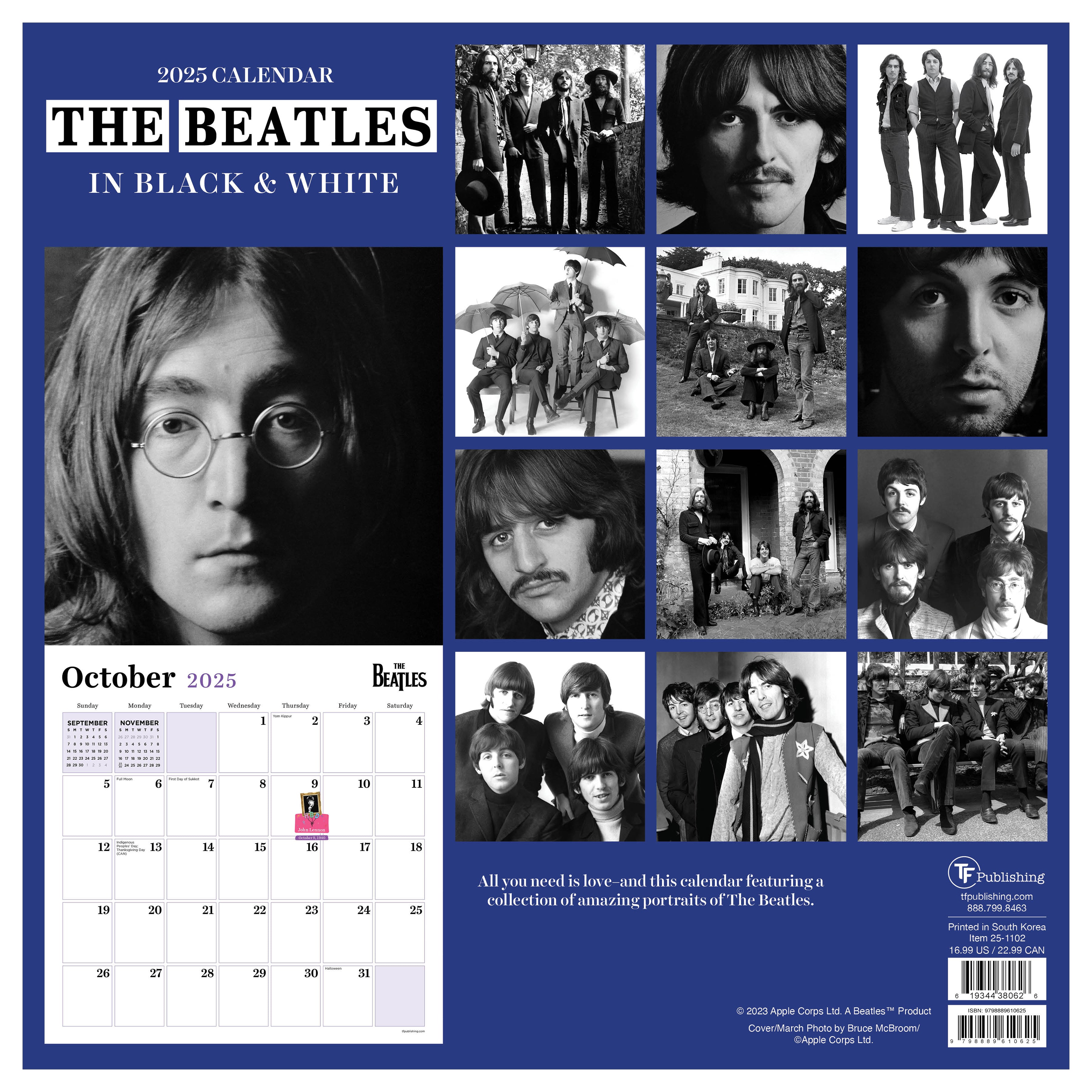 The Beatles Wall Calendar 2025