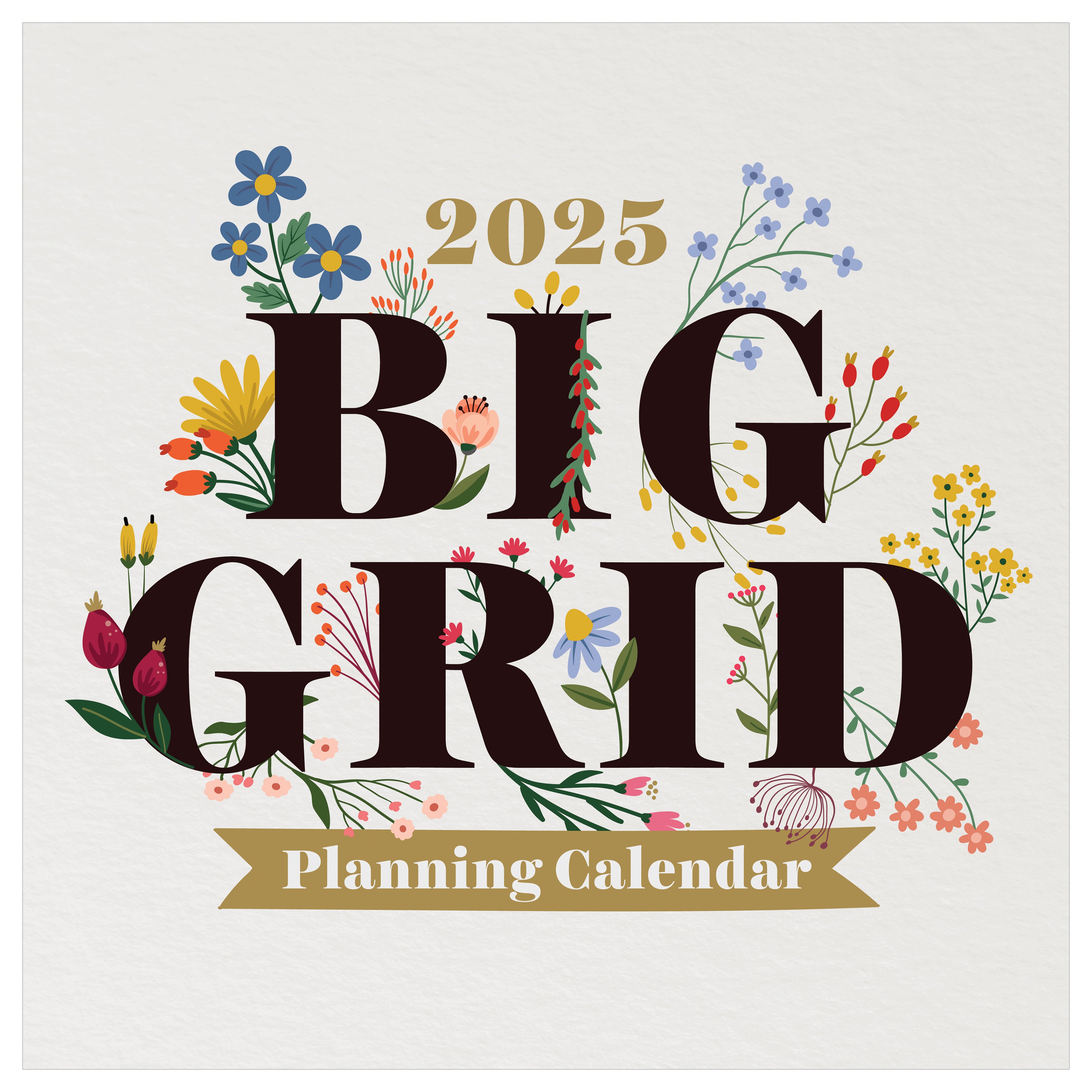 2025 Big Grid-Floral Calendar