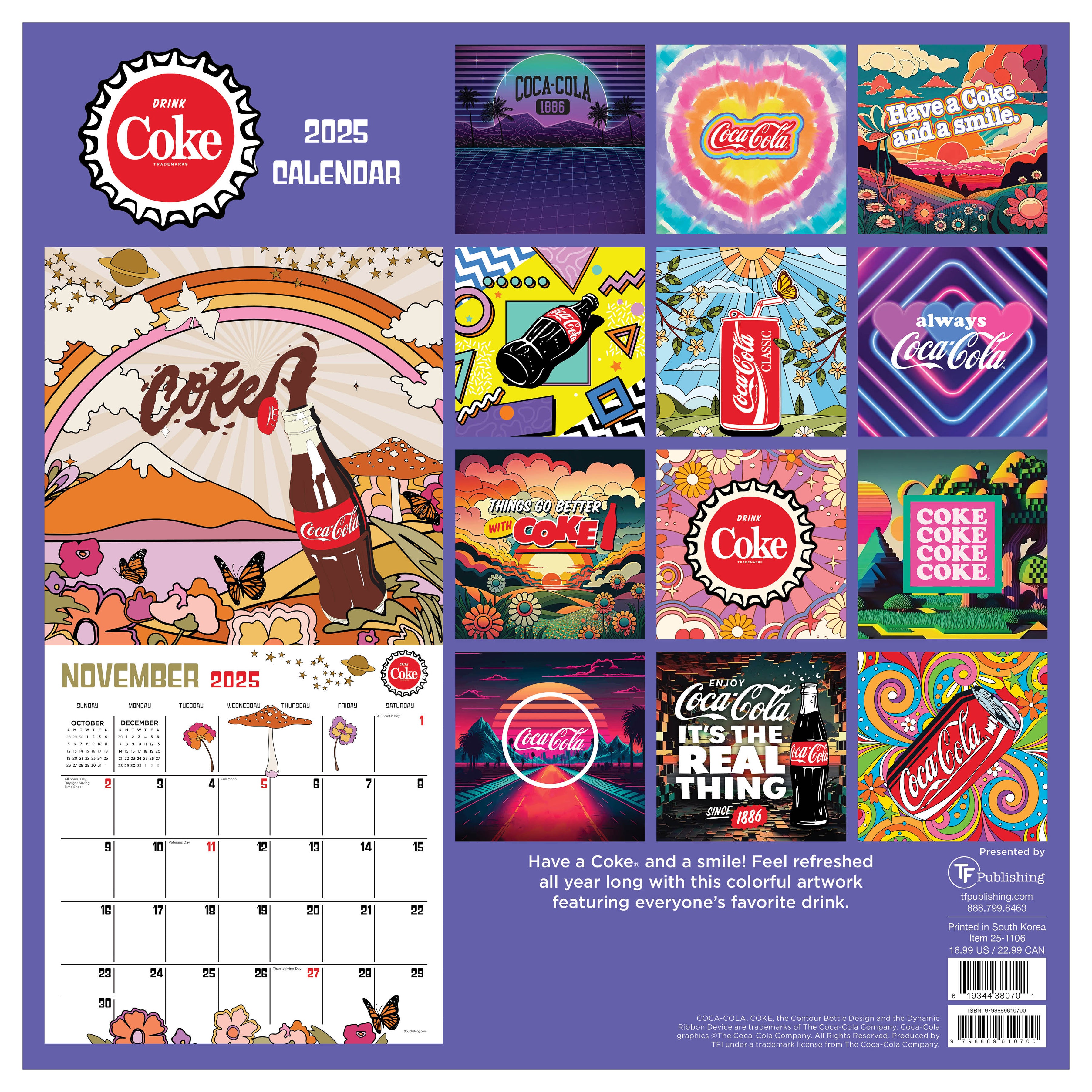 2025 Coca-Cola: Retro & Refreshed! Wall Calendar SELWII