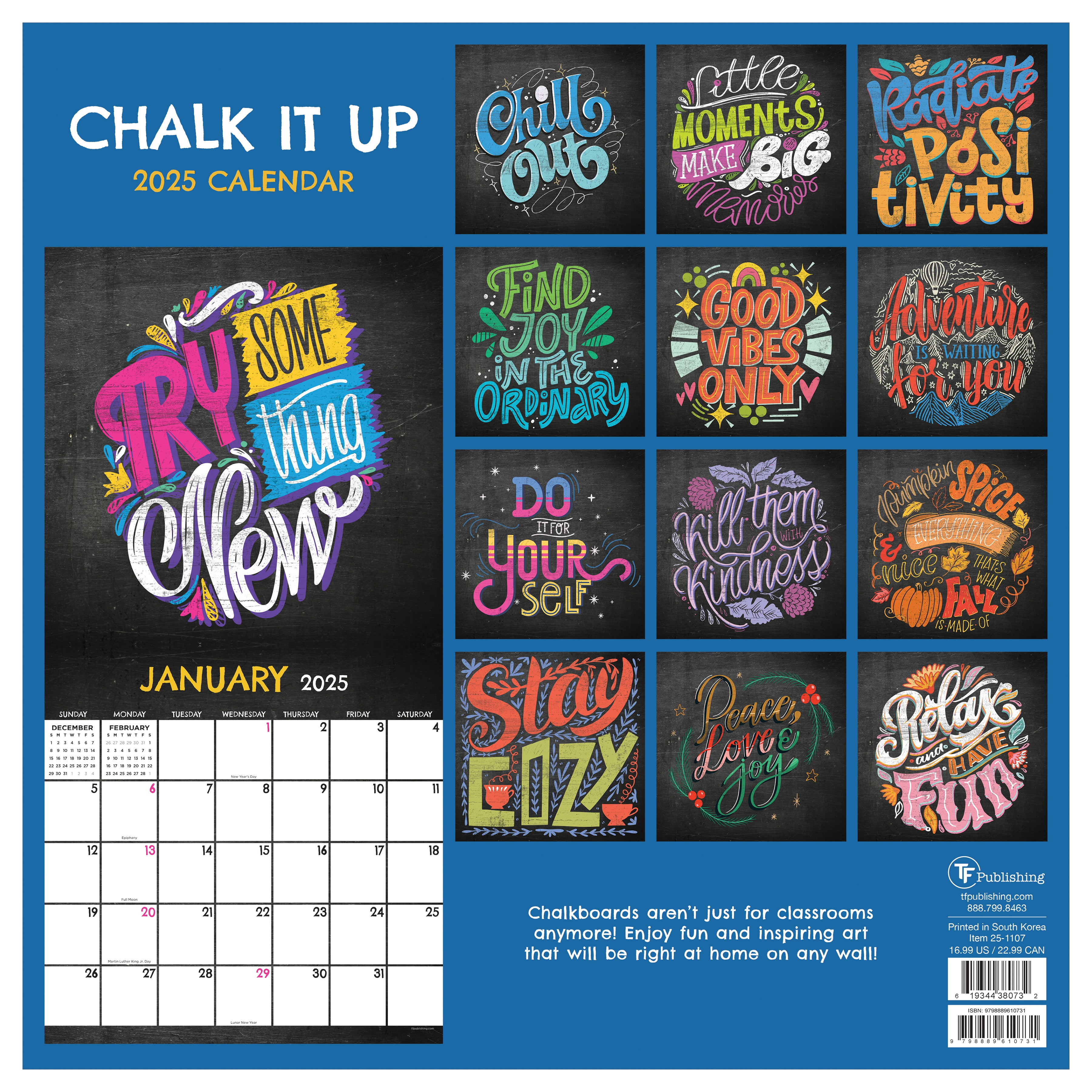 2025 Chalk It Up Wall Calendar SELWII