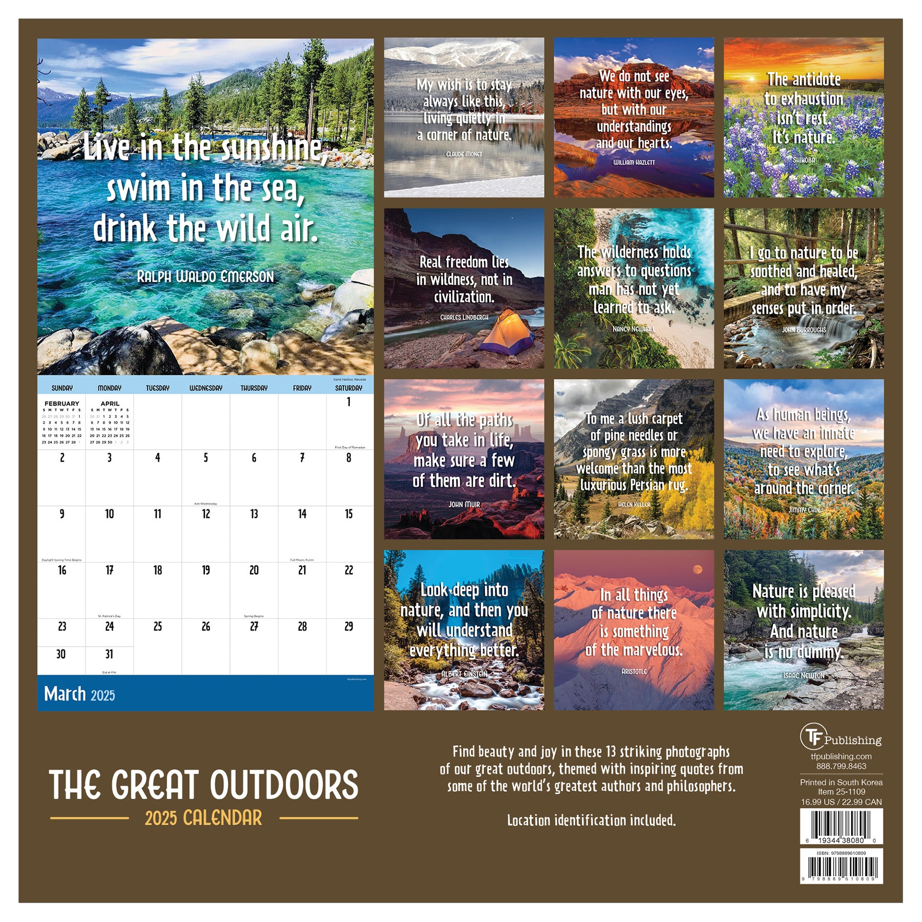 2025 Great Outdoors Wall Calendar SELWII