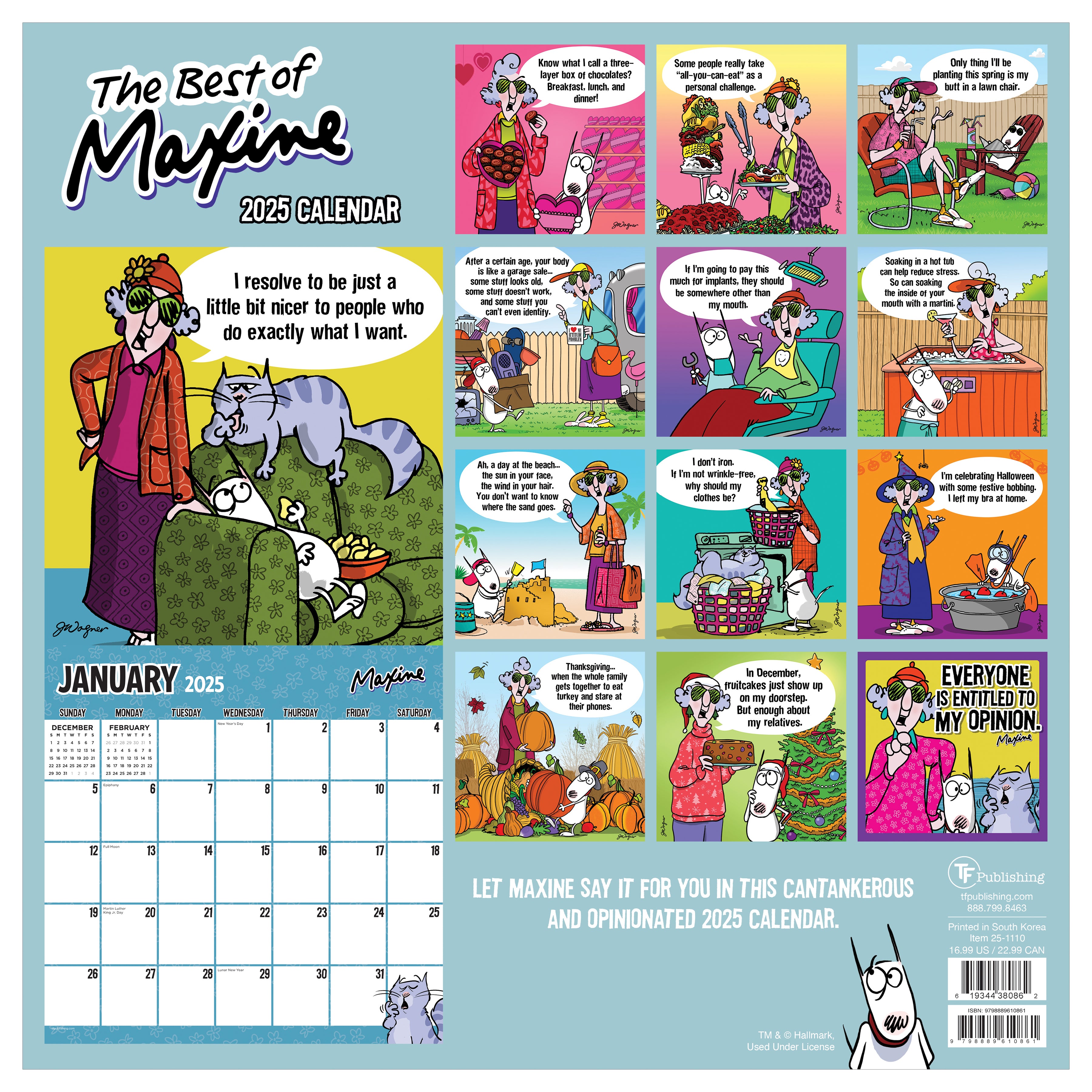 2025 Maxine Wall Calendar SELWII