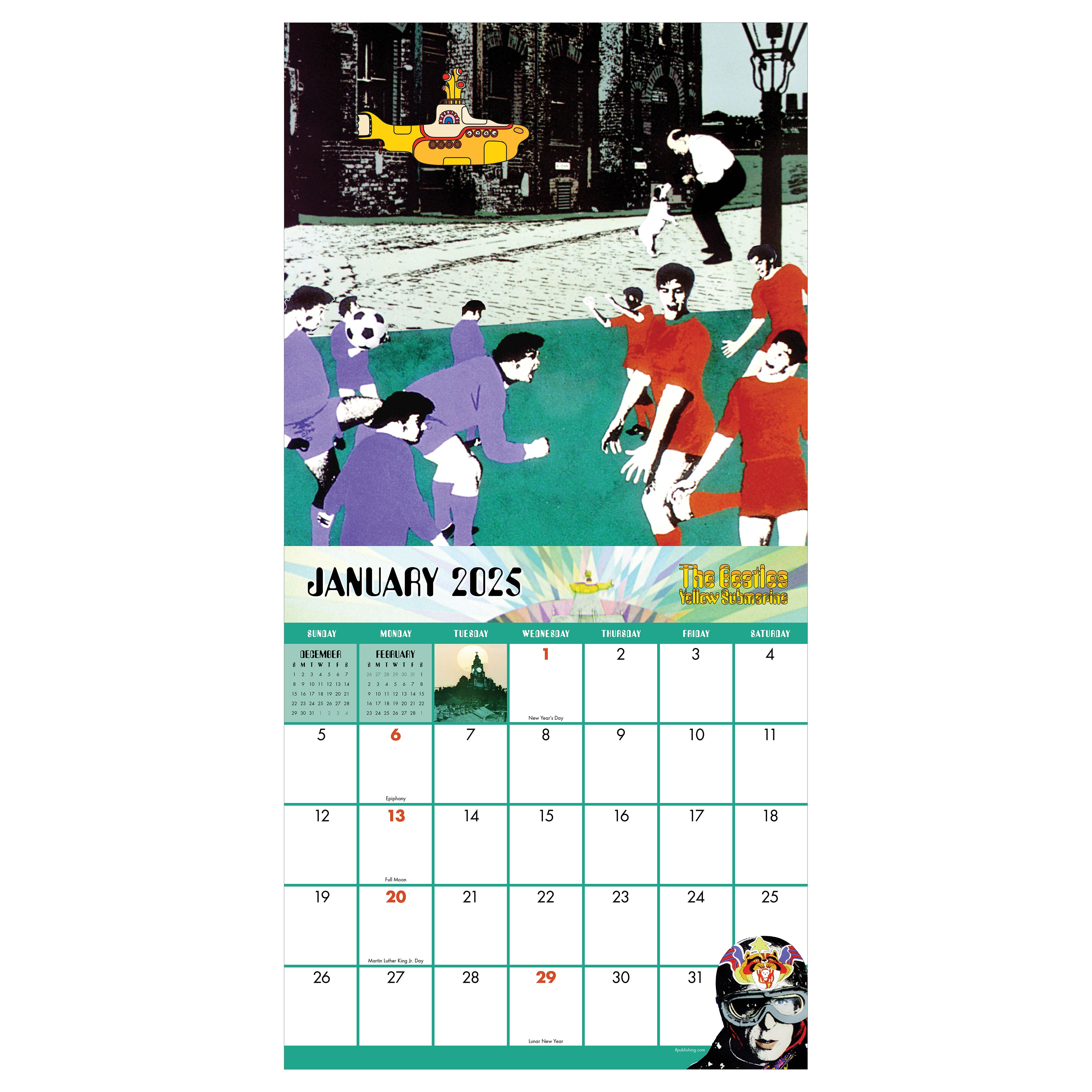 2025 The Beatles: Yellow Submarine Wall Calendar SELWII