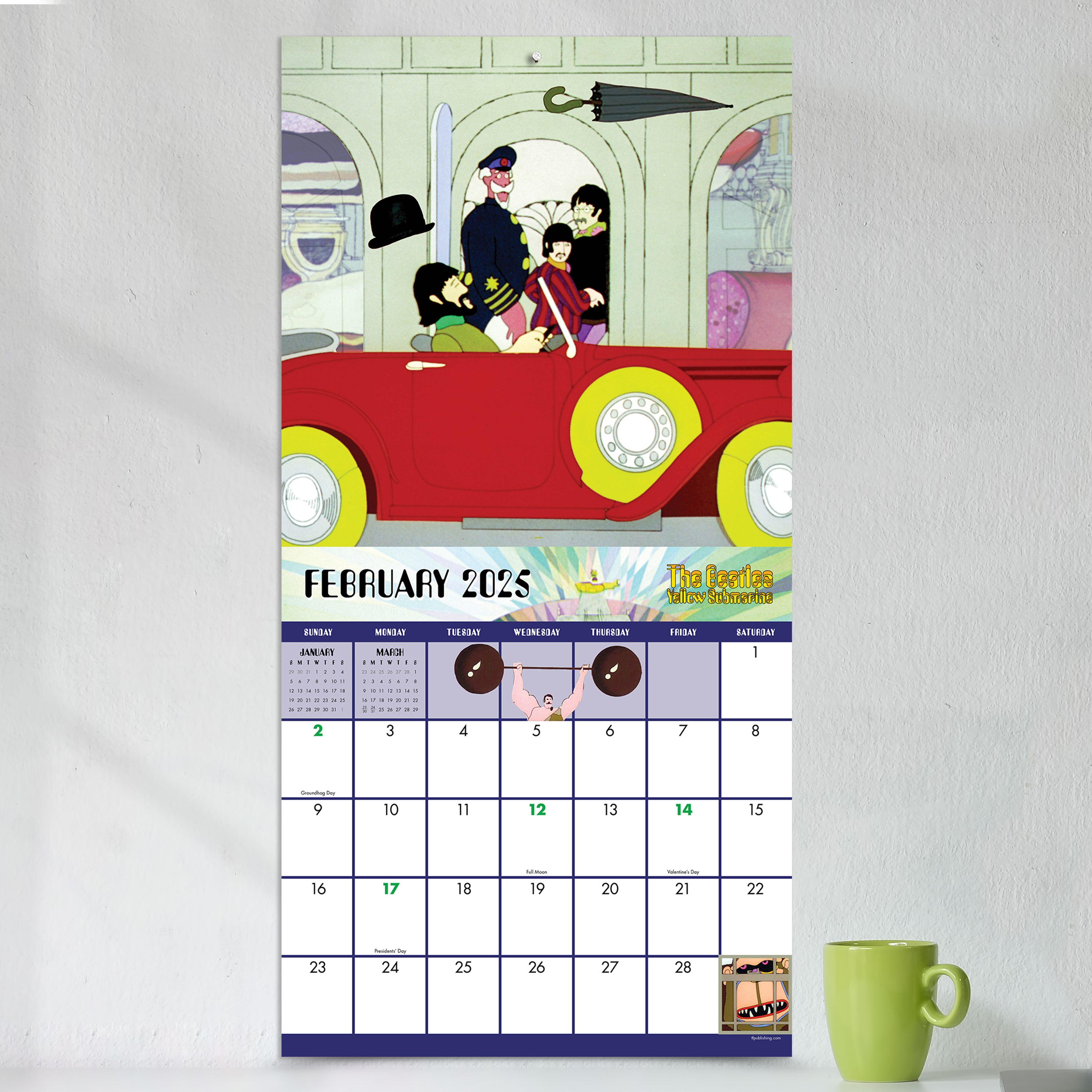 2025 The Beatles: Yellow Submarine Wall Calendar SELWII