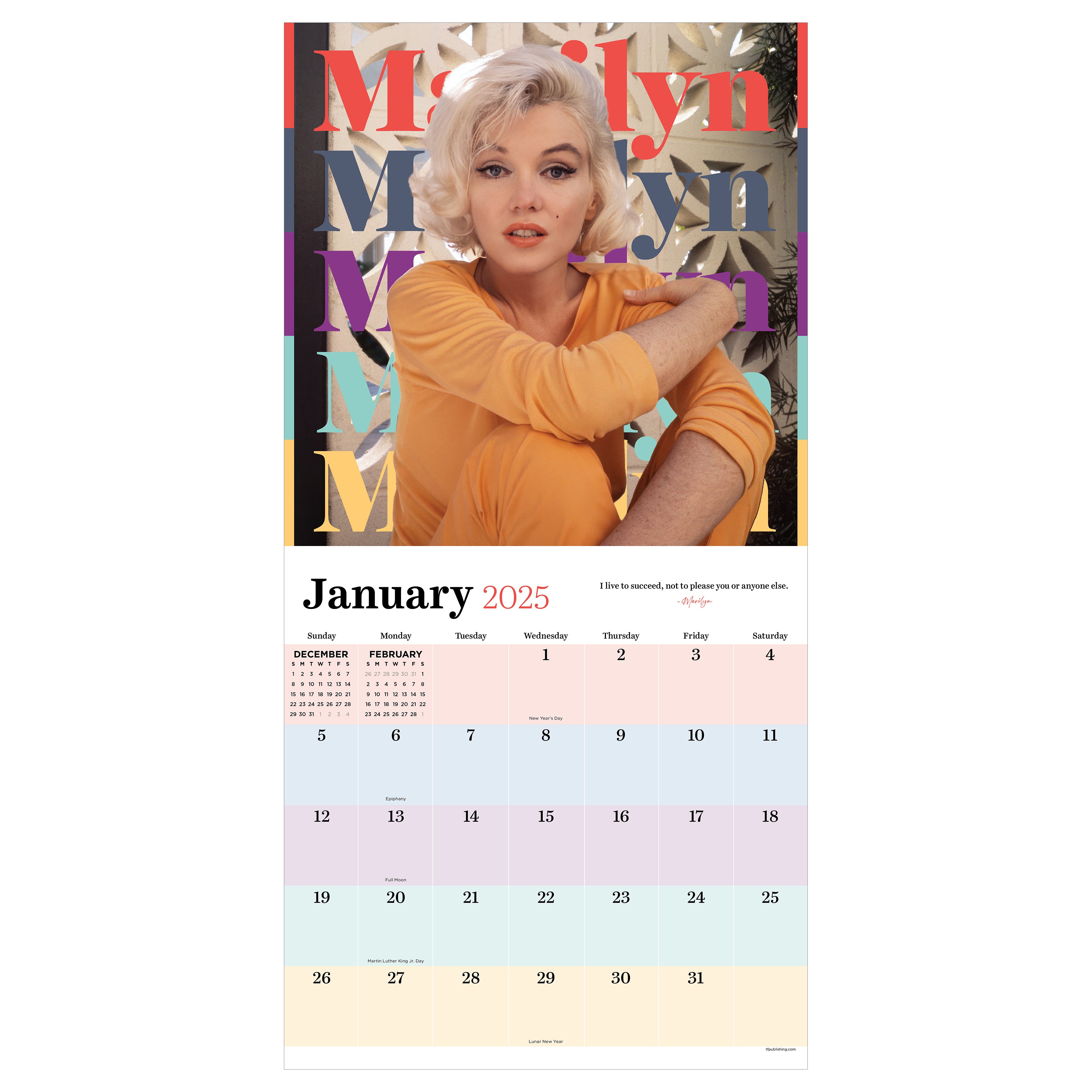 2025 Marilyn Monroe Wall Calendar SELWII