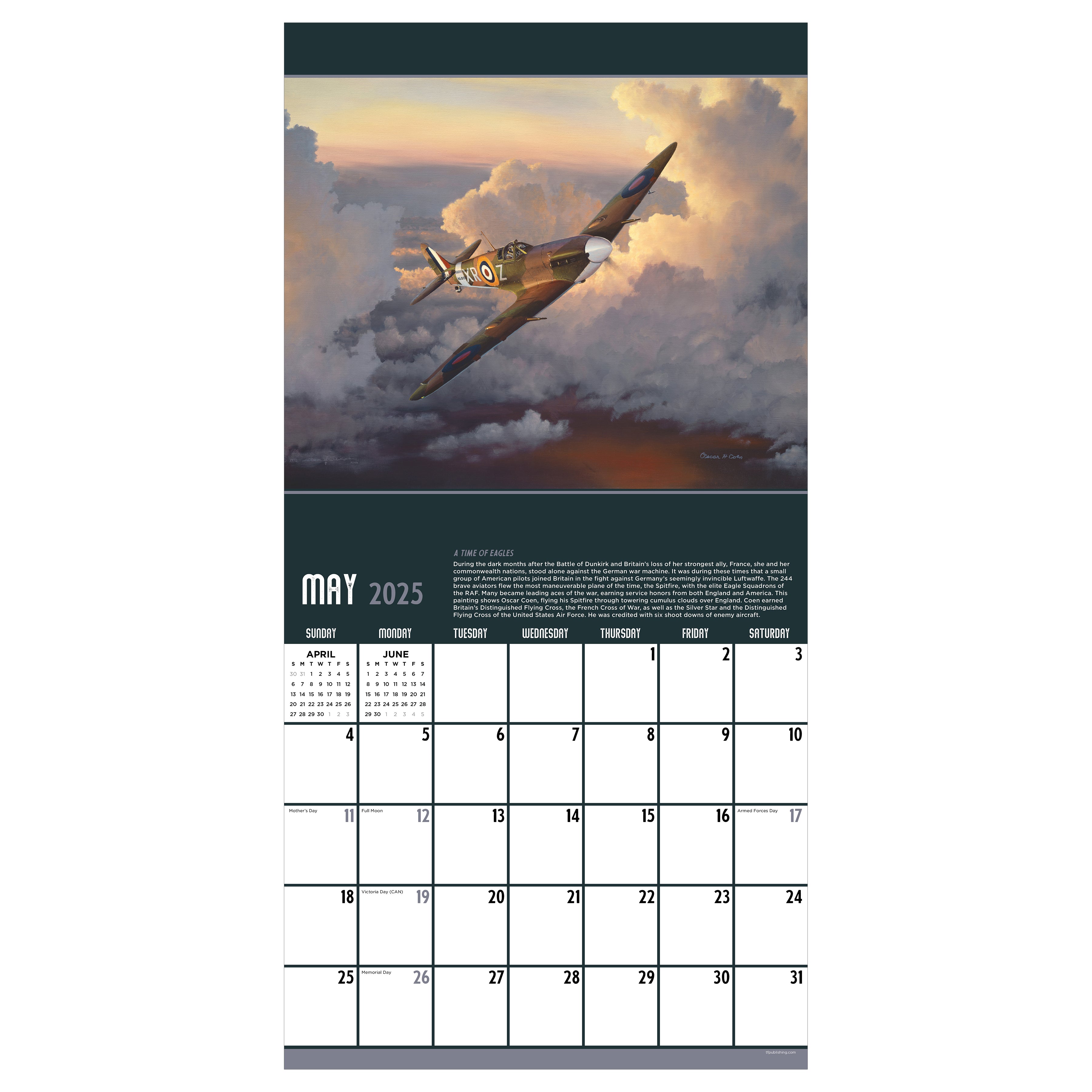 2025 American Aviation Wall Calendar SELWII