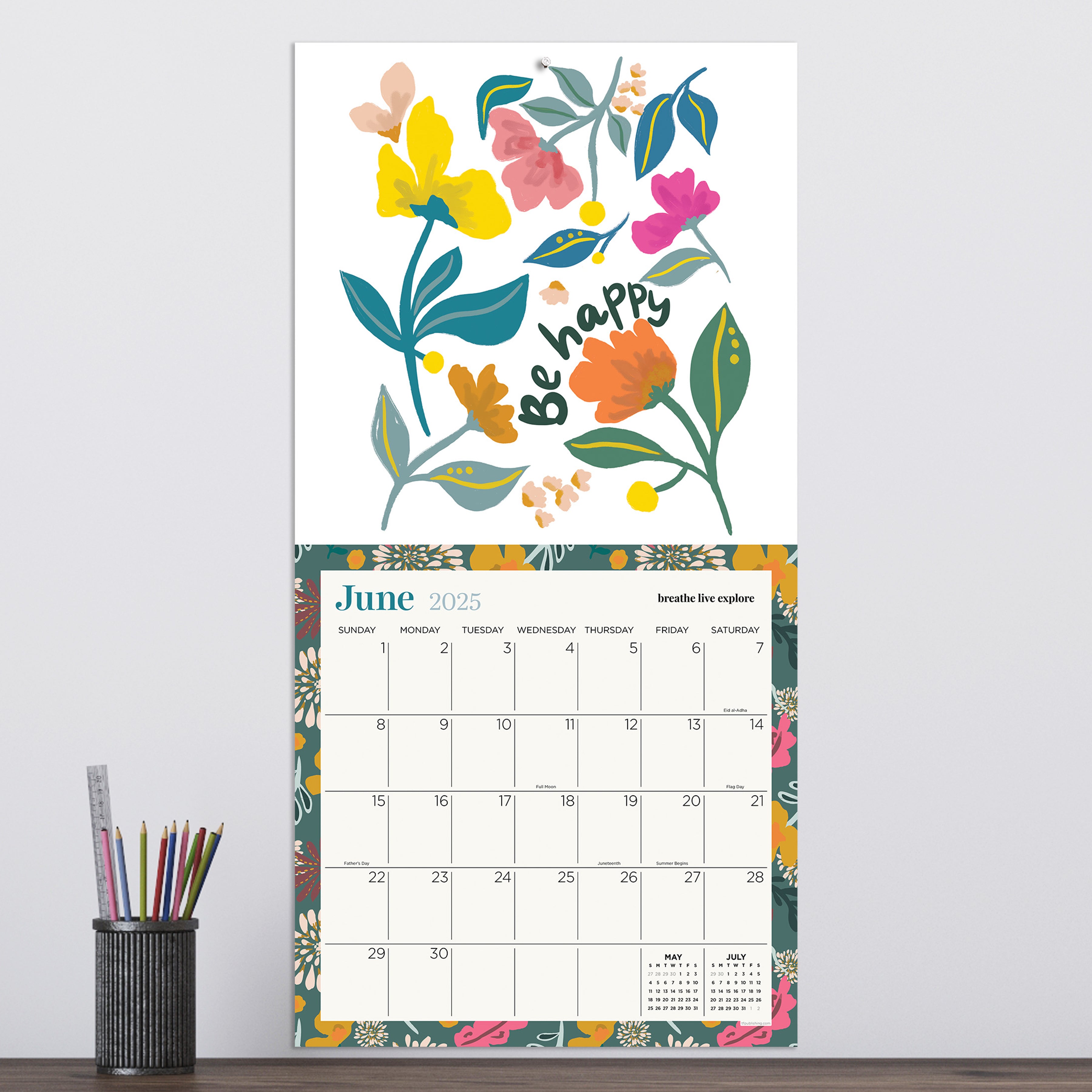 2025 Breathe Live Explore Wall Calendar SELWII