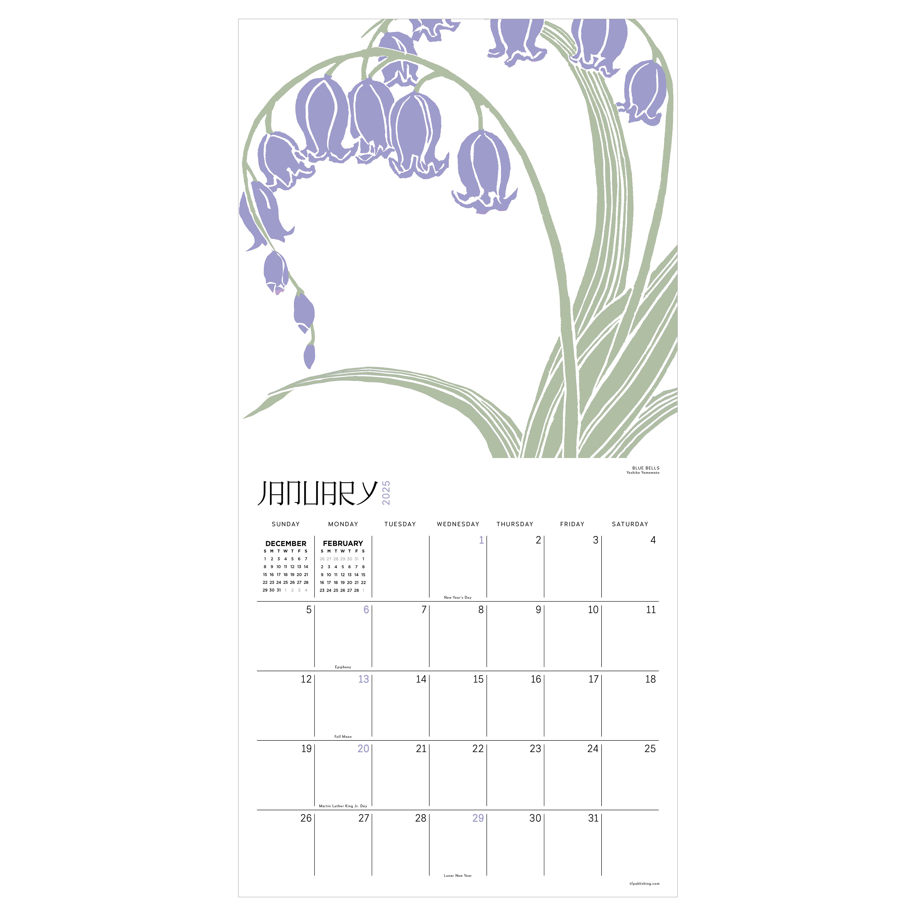 2025 Flower Garden Wall Calendar on SELWII