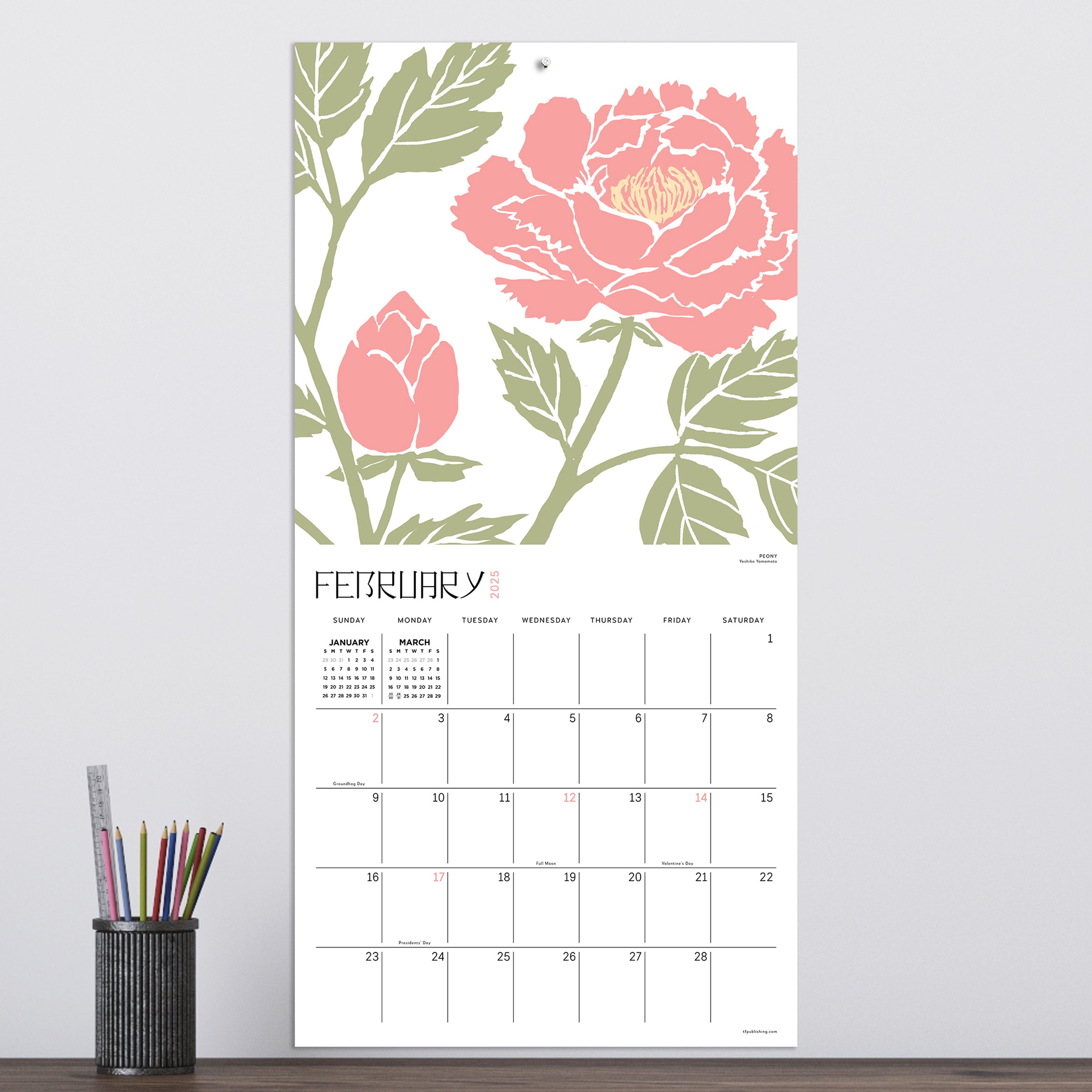 Flower Garden 2025 Wall Calendar