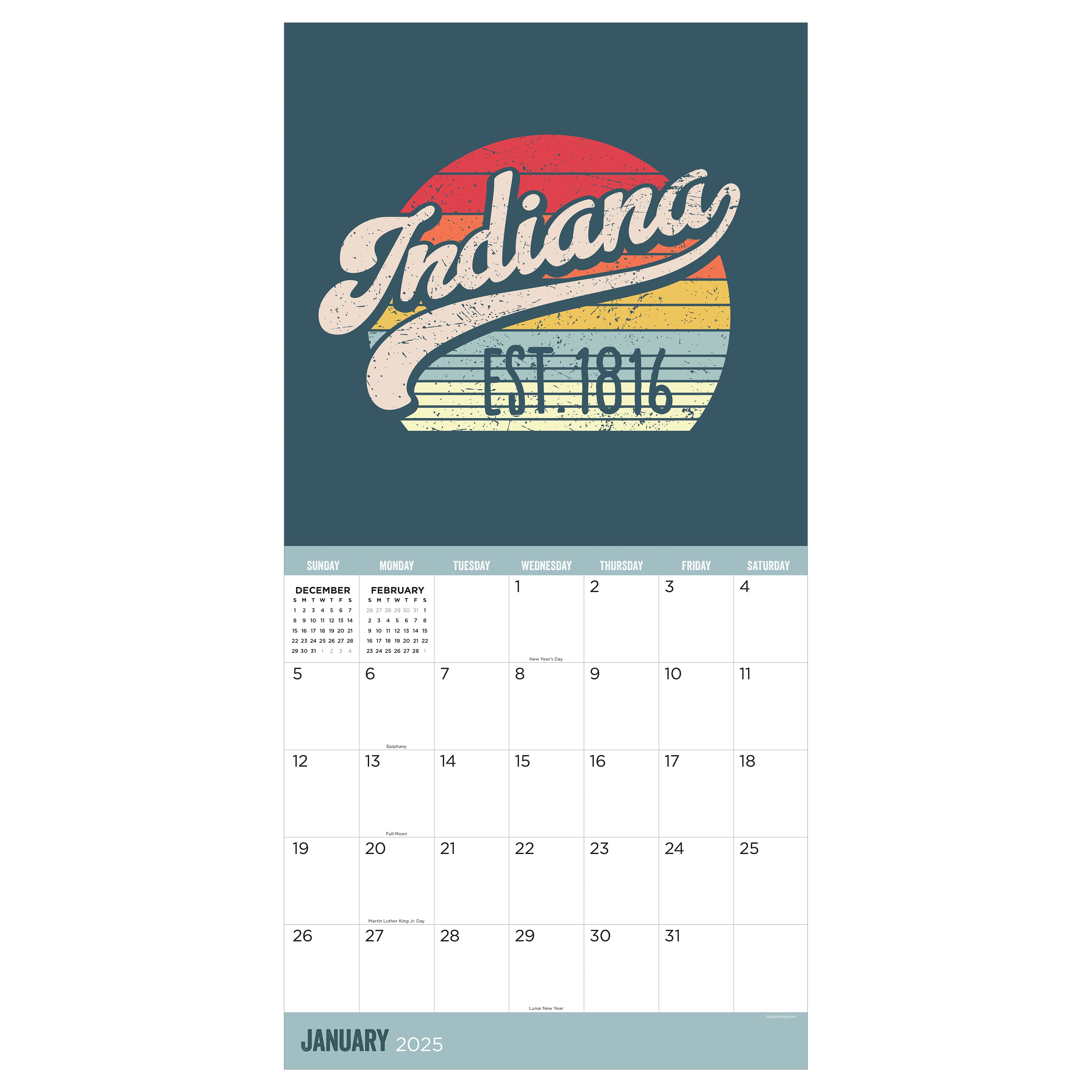 2025 Home: Indiana Wall Calendar SELWII