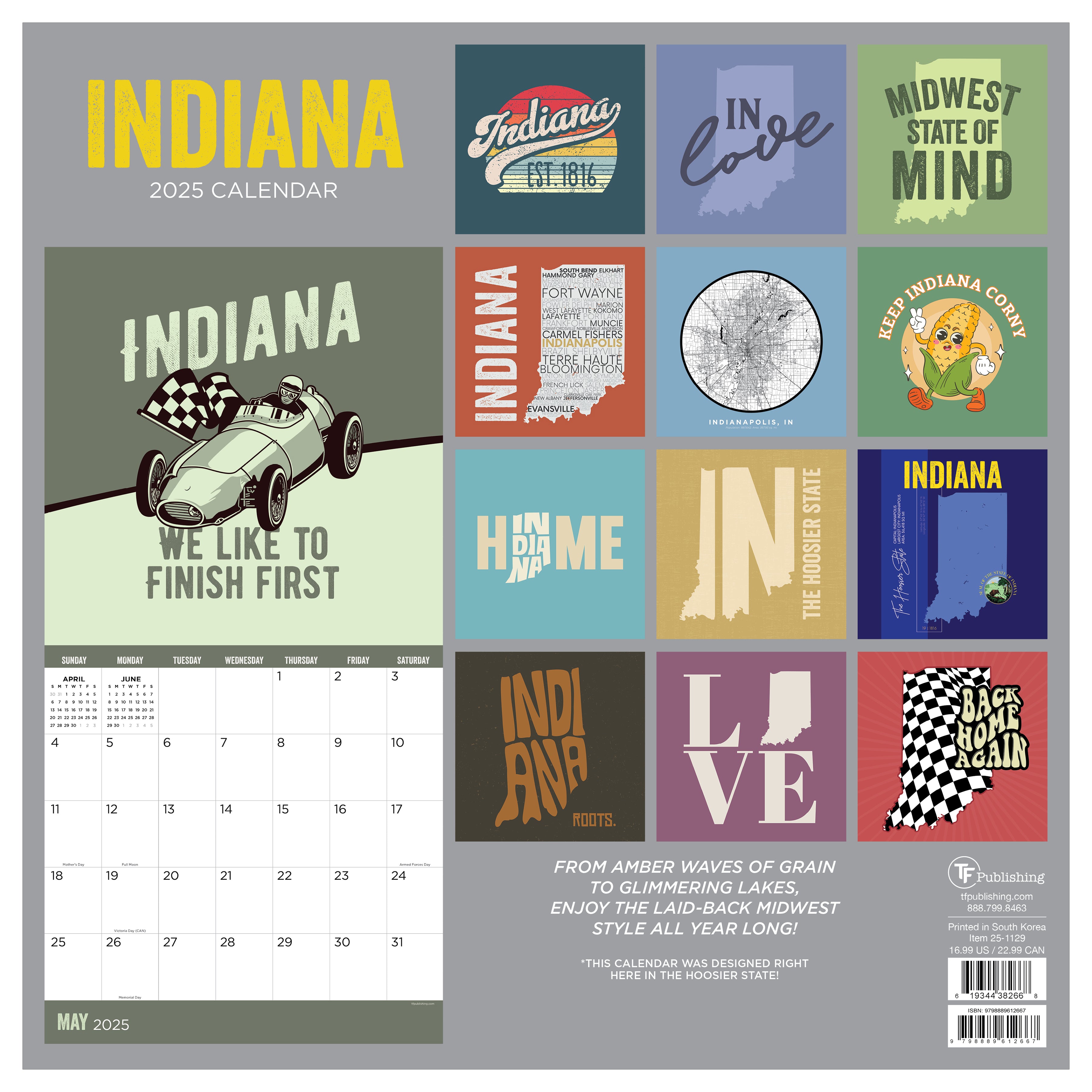 2025 Home: Indiana Wall Calendar SELWII