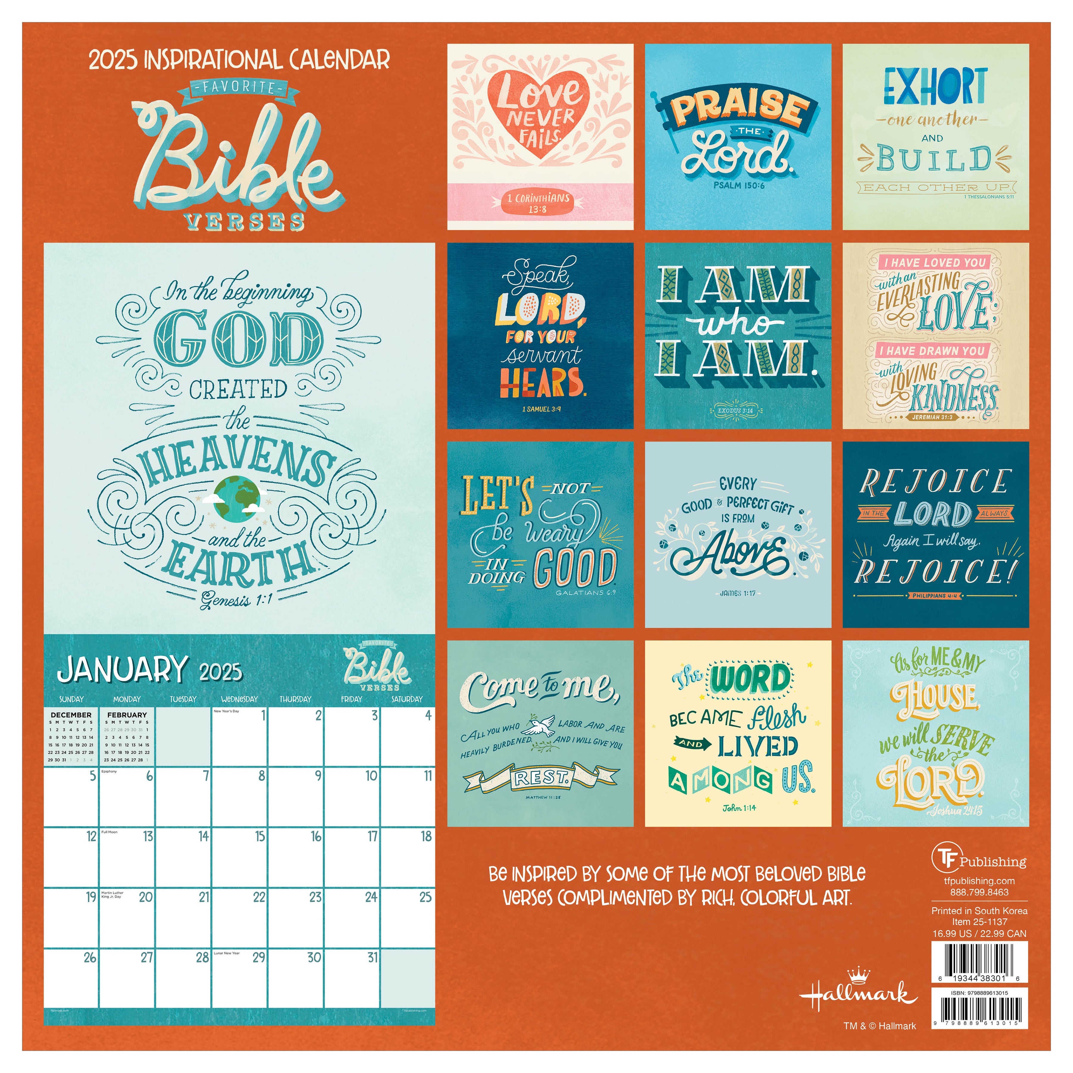 2025 Bible Verses Wall Calendar SELWII