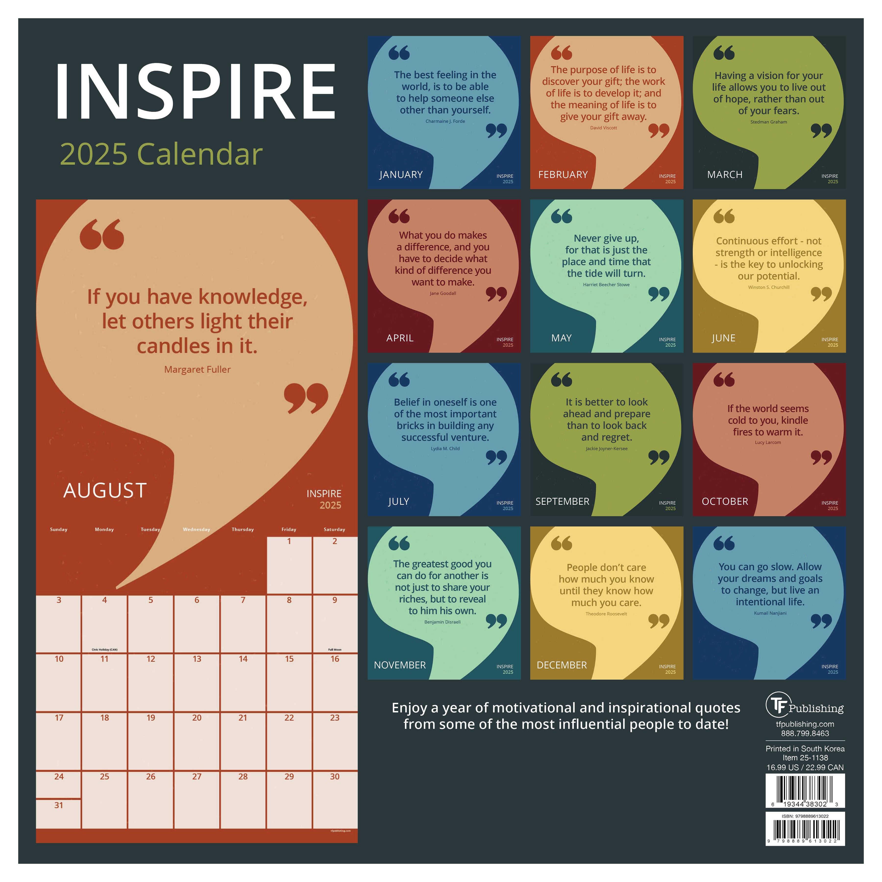 2025 Inspire Wall Calendar SELWII