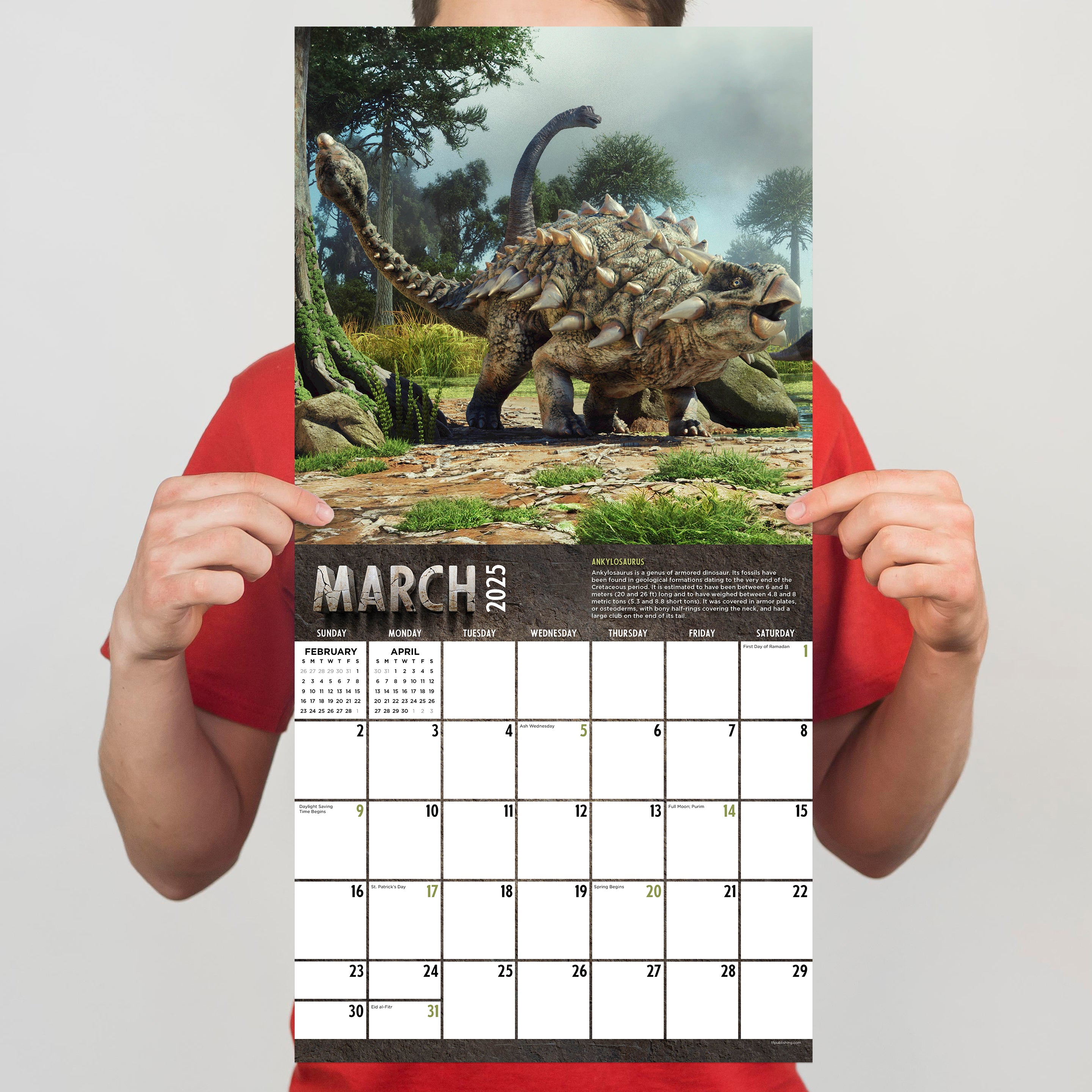 2025 Dinosaurs Wall Calendar SELWII